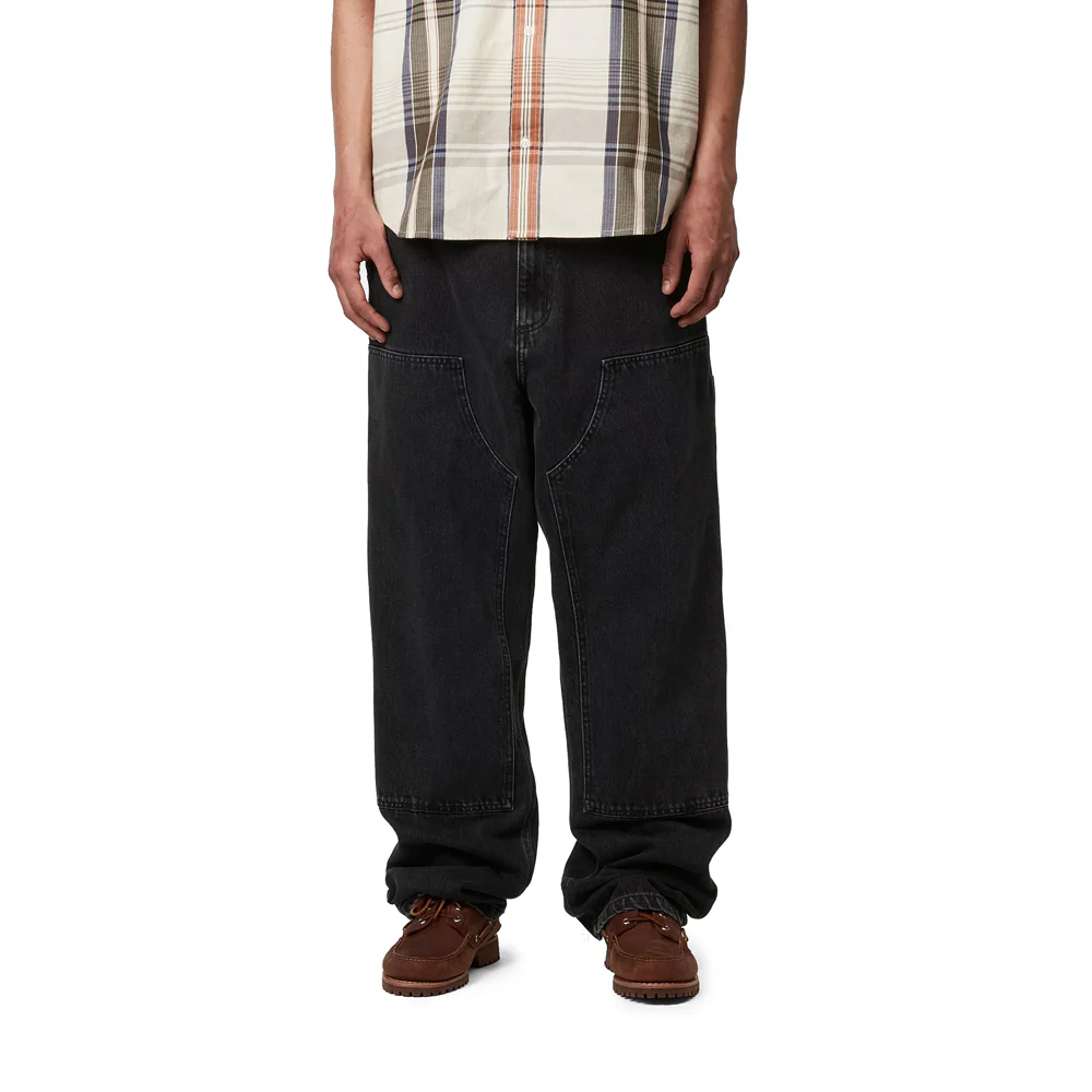 Double Knee Pant | Black (stone washed) - Image 3