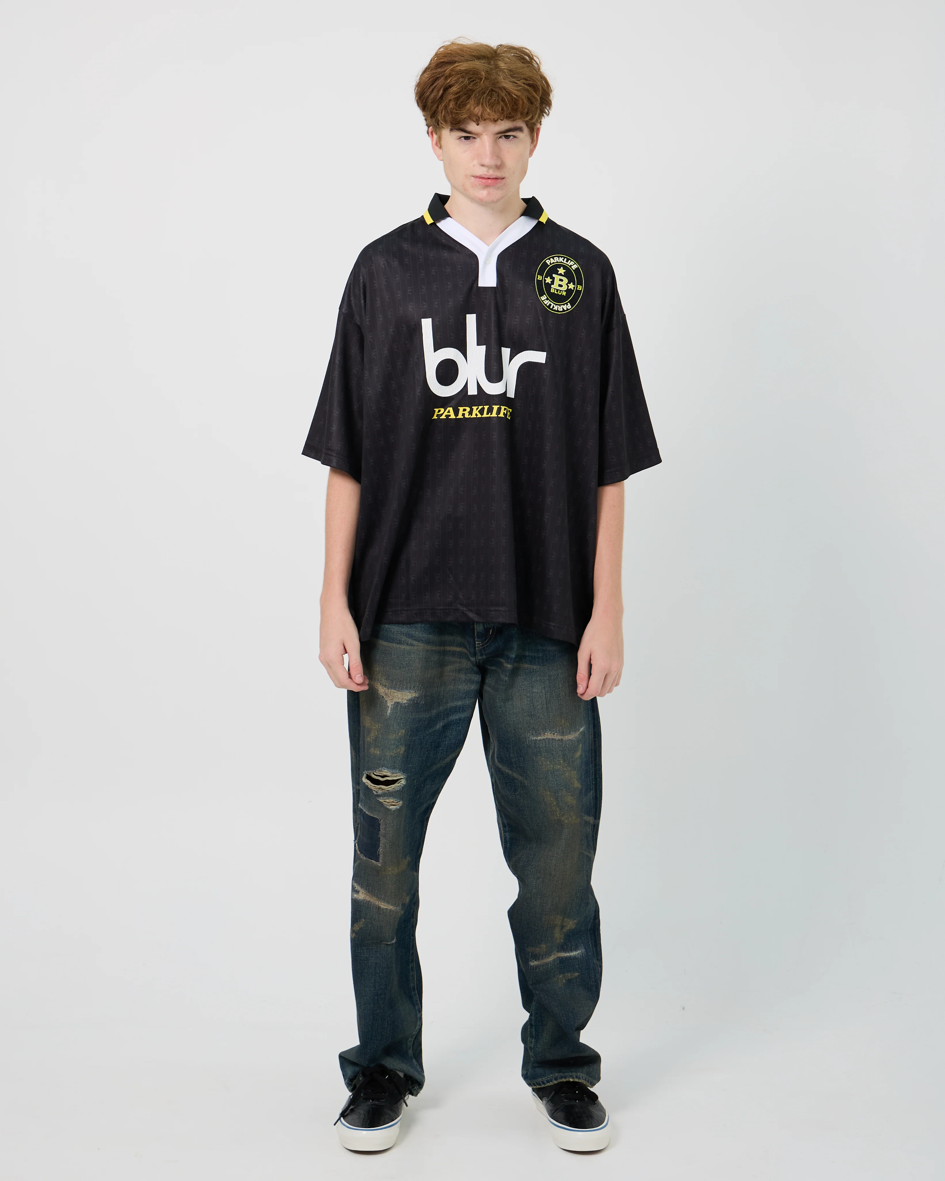 Flagstuff x Blur Soccer Shirt | Black - Image 7