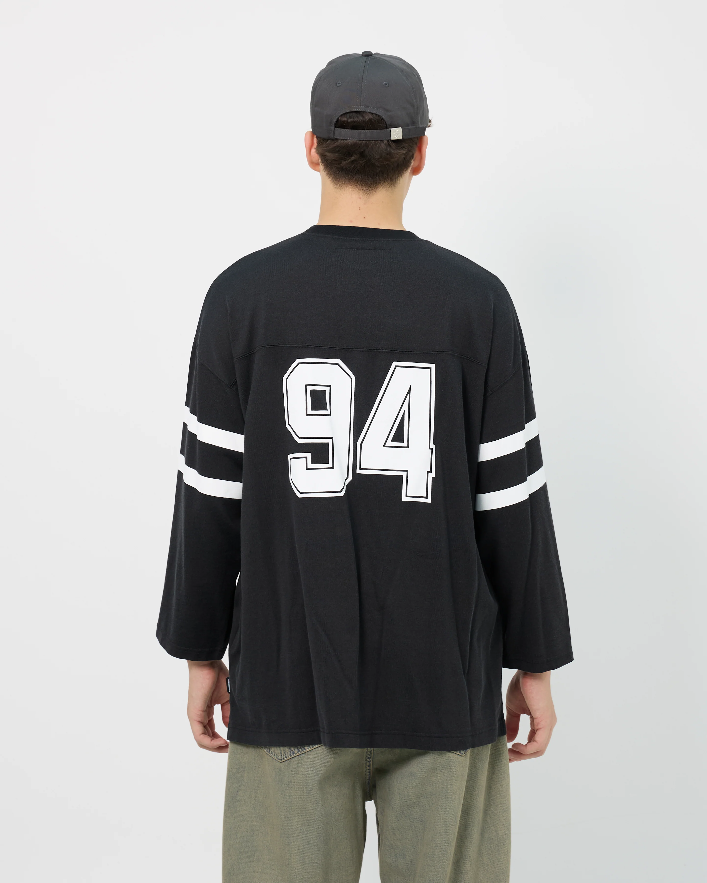 Football L/S Tee | Black - Image 5