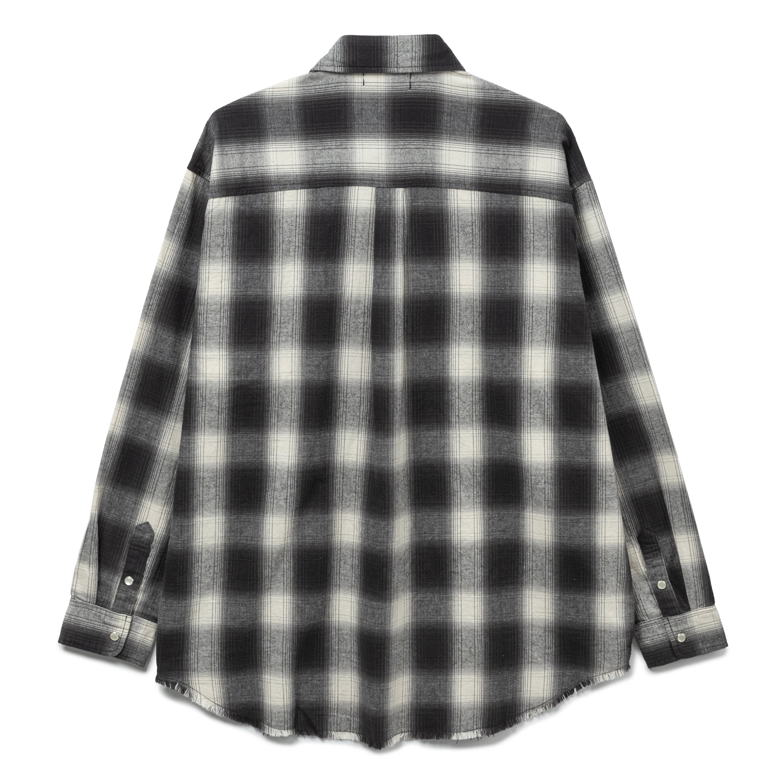 Fringe Flannel Plaid L/S Shirt | Black - Image 2