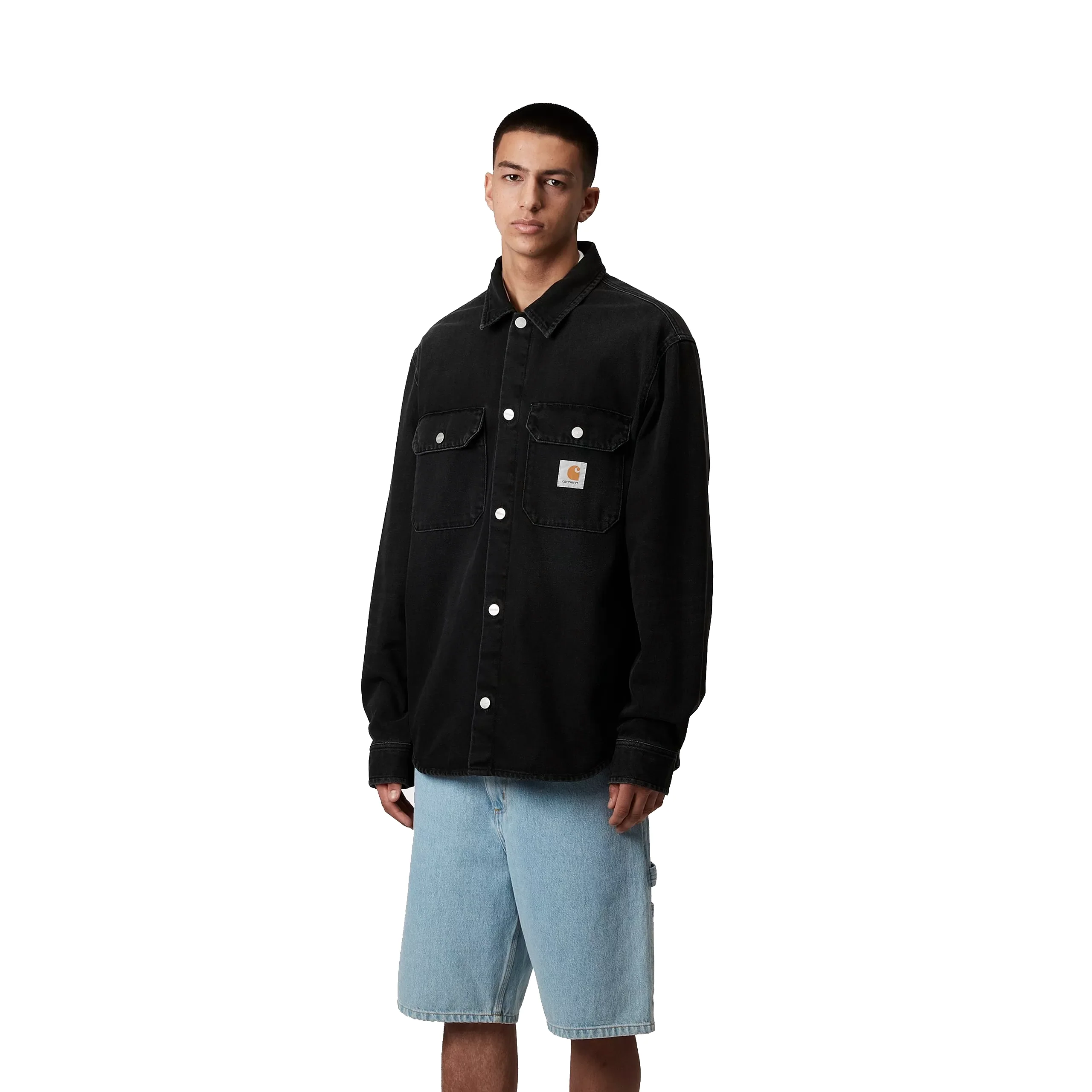 Harvey Shirt Jac | Black Dark Used Wash - Image 3