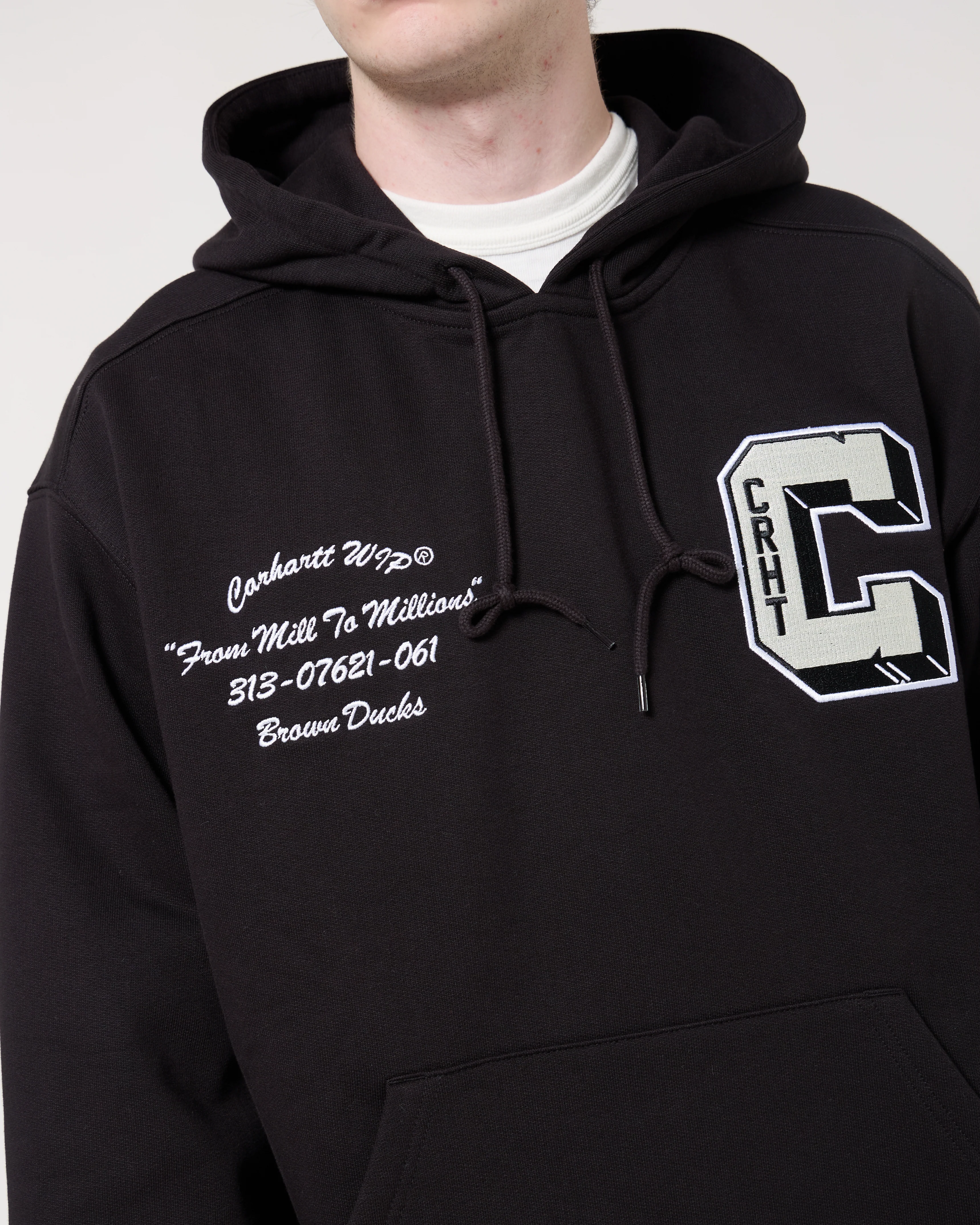 Hooded Brown Ducks Sweatshirt | Black - Image 4