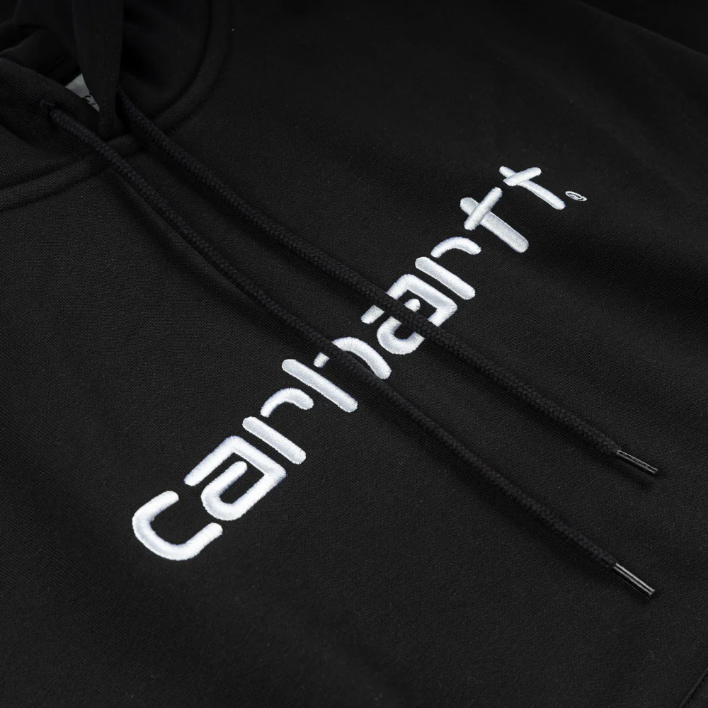 Hooded Carhartt Sweatshirt | Black - Image 3