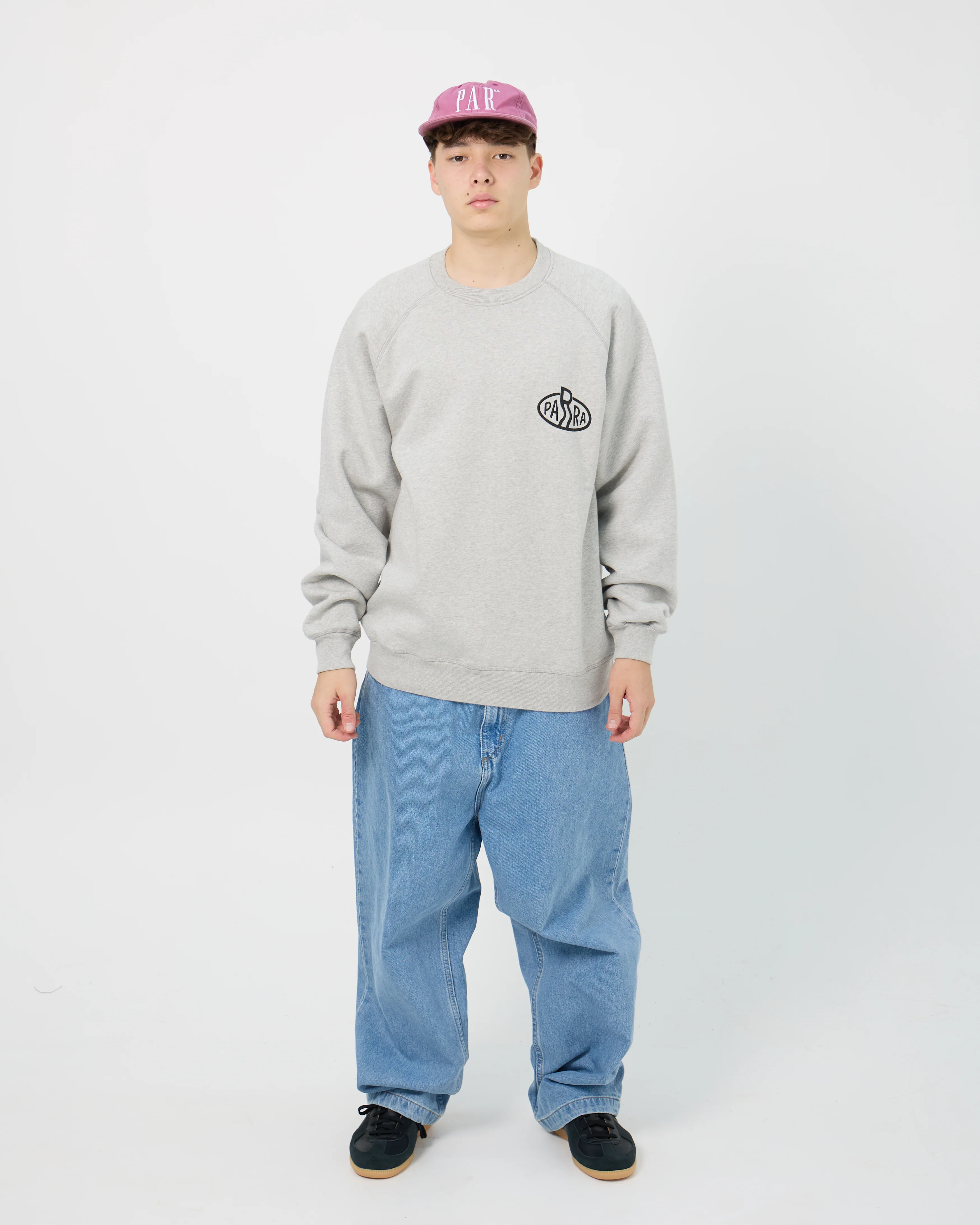 Legs Logo Crew Neck Sweatshirt | Heather Grey - Image 7