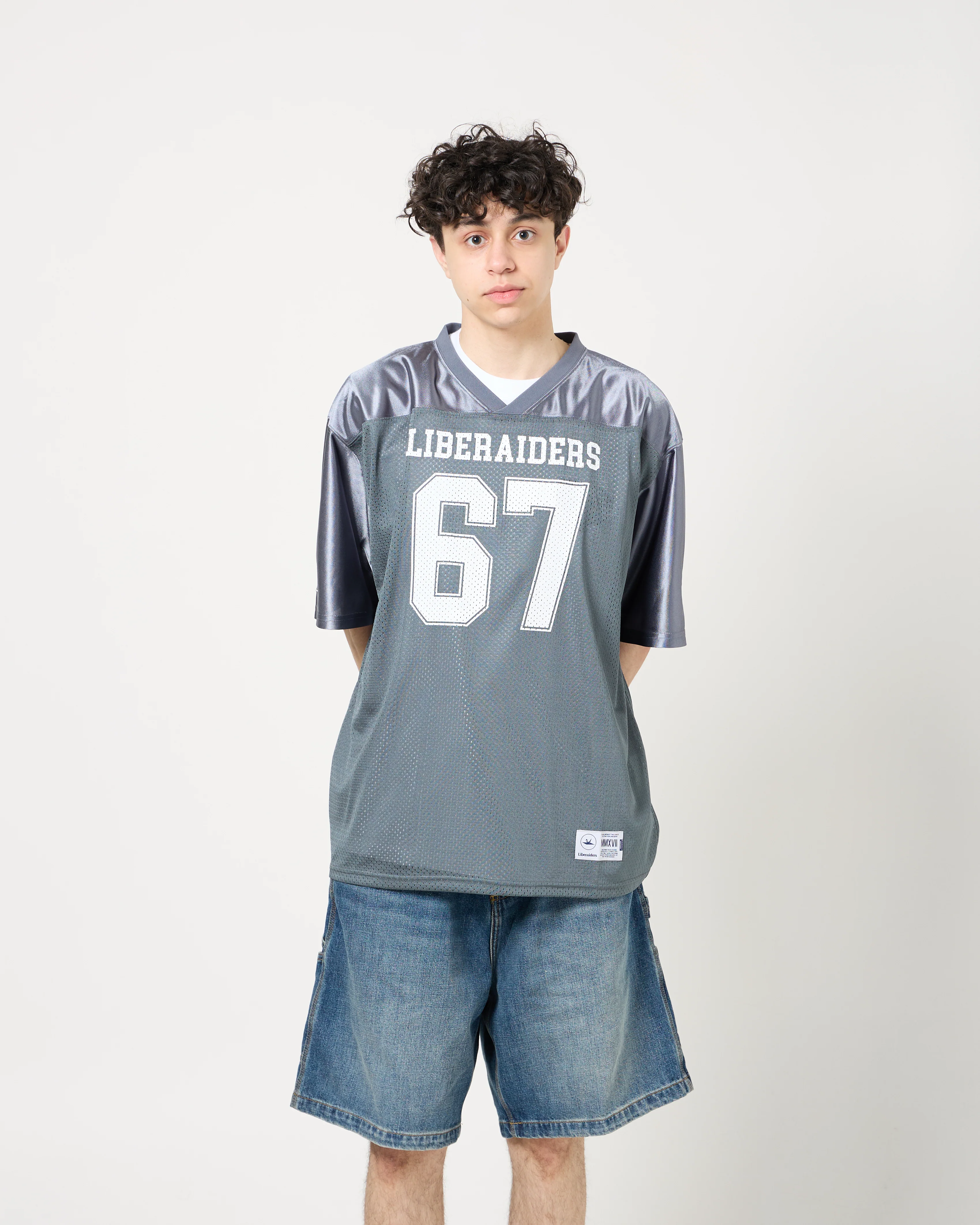 Liberaiders Football Tee | Gray - Image 4