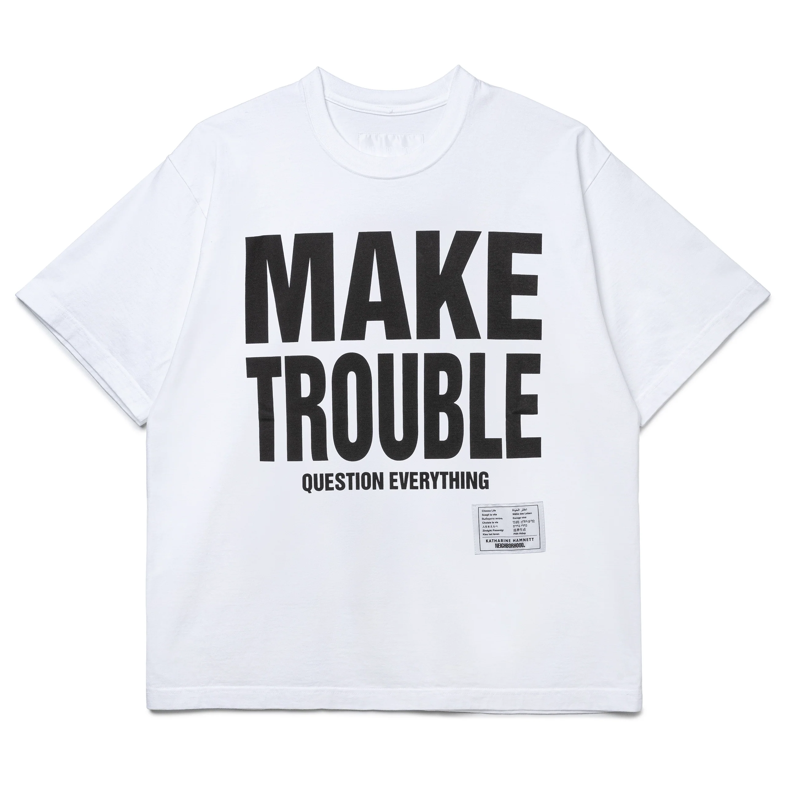 NH x Katharine Hamnett . Crewneck SS-2 | White