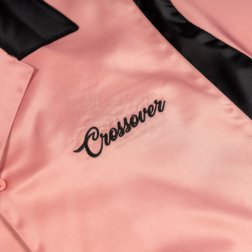 Night Lovers Skull Bowling Shirt | Pink Black - Image 3
