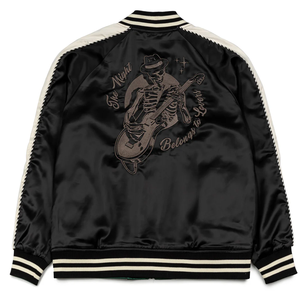Night Lovers Reversible Souvenir Jacket | Black Green - Image 2