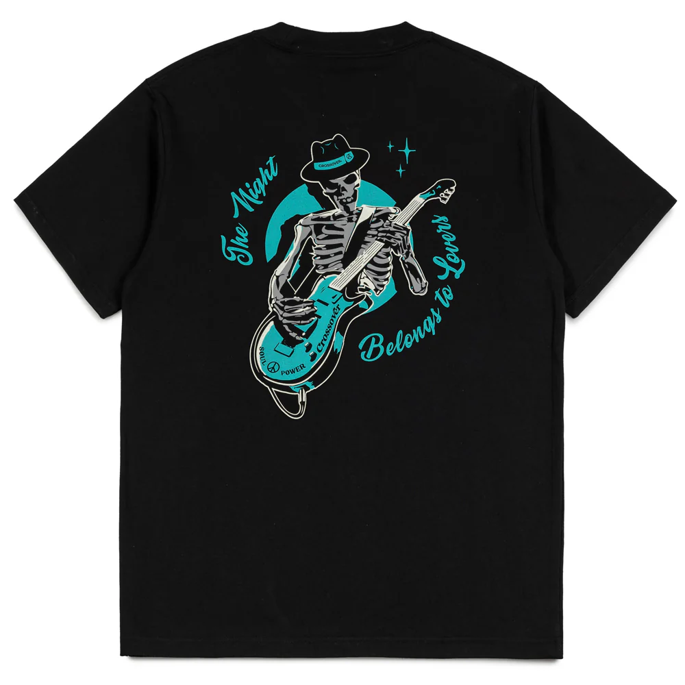 Night Lovers Skull Tee | Black Blue