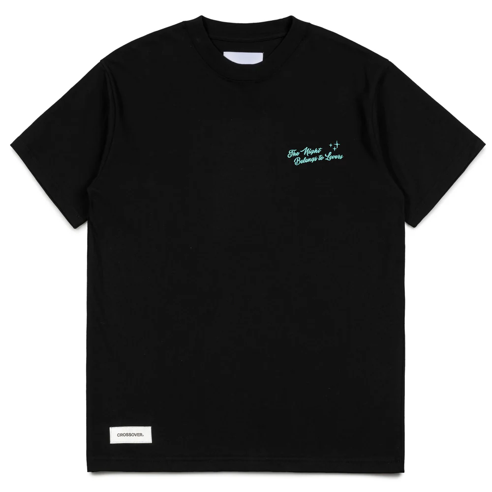 Night Lovers Skull Tee | Black Blue - Image 2