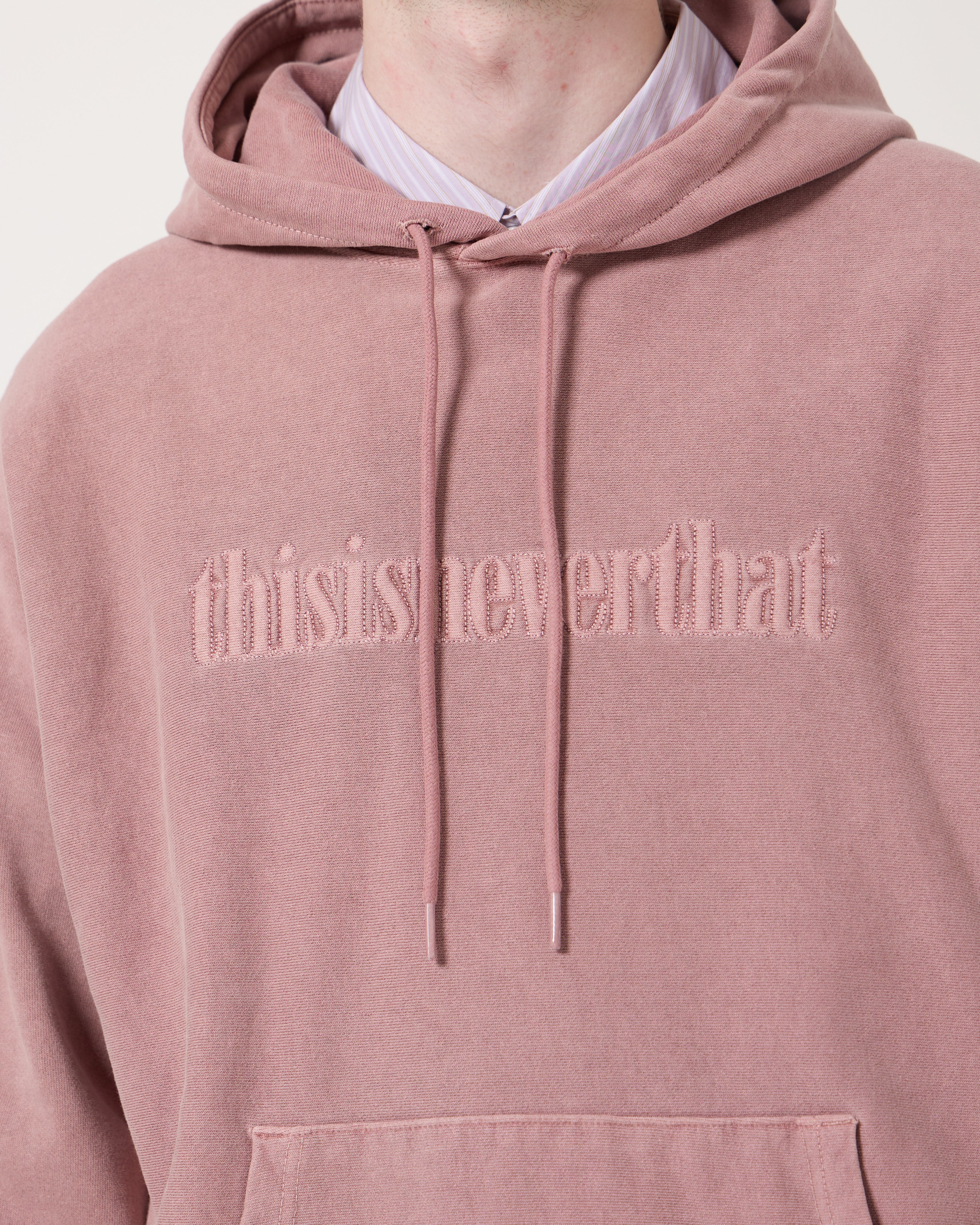 Overdyed Embroidery Hoodie | Dusty Pink - Image 5