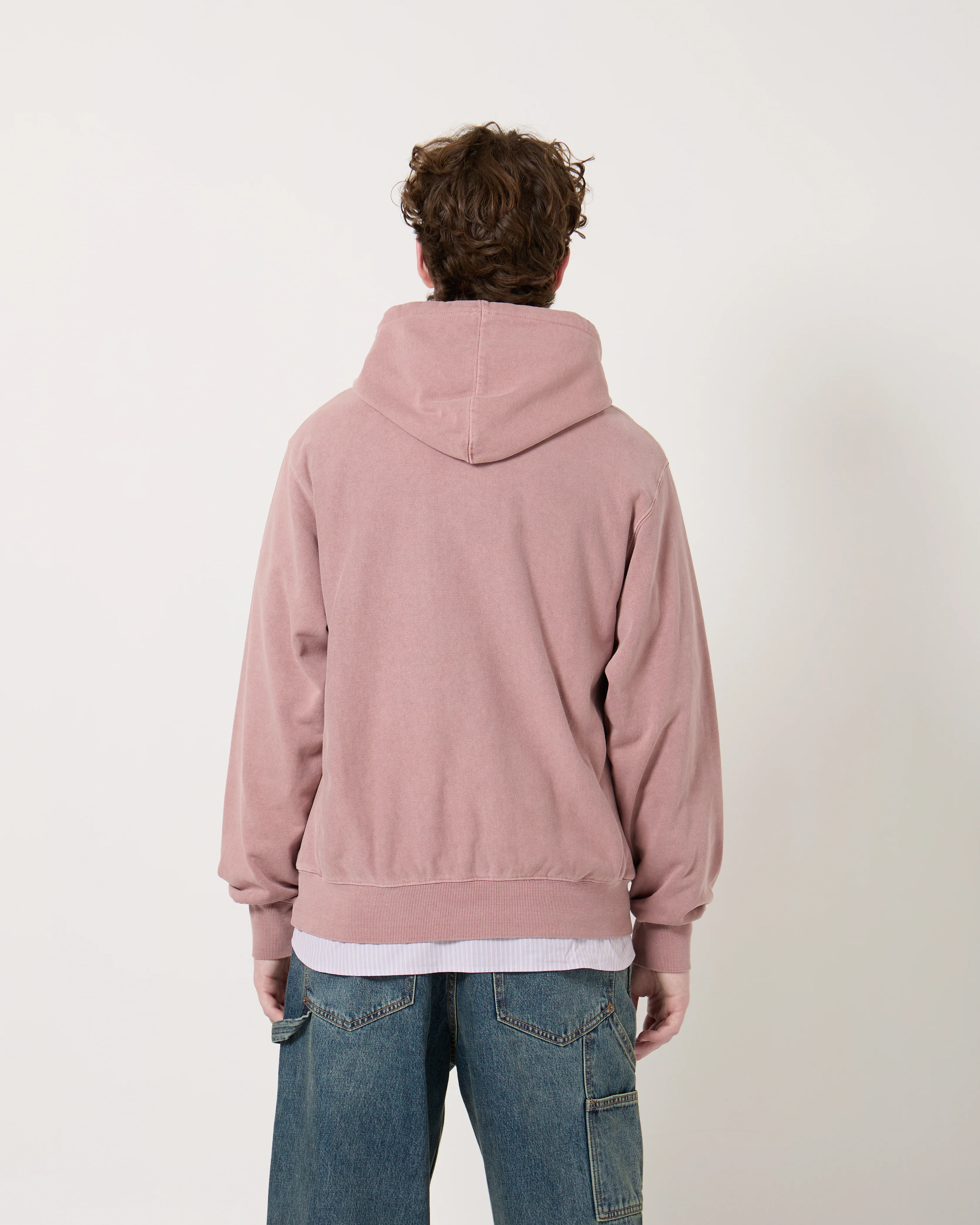 Overdyed Embroidery Hoodie | Dusty Pink - Image 6