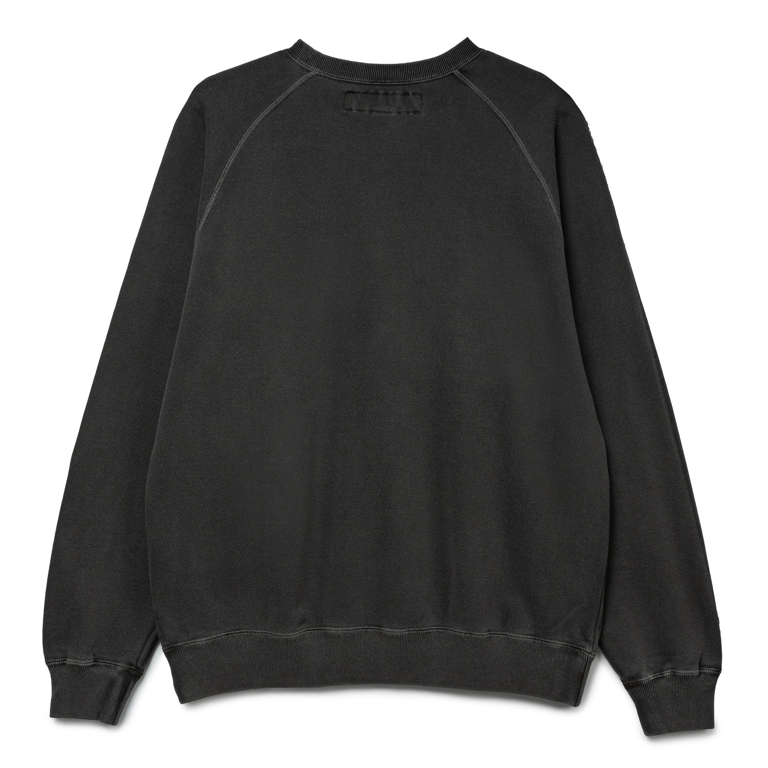 Pigment Dyed Sweat Shirt | Black - Image 2