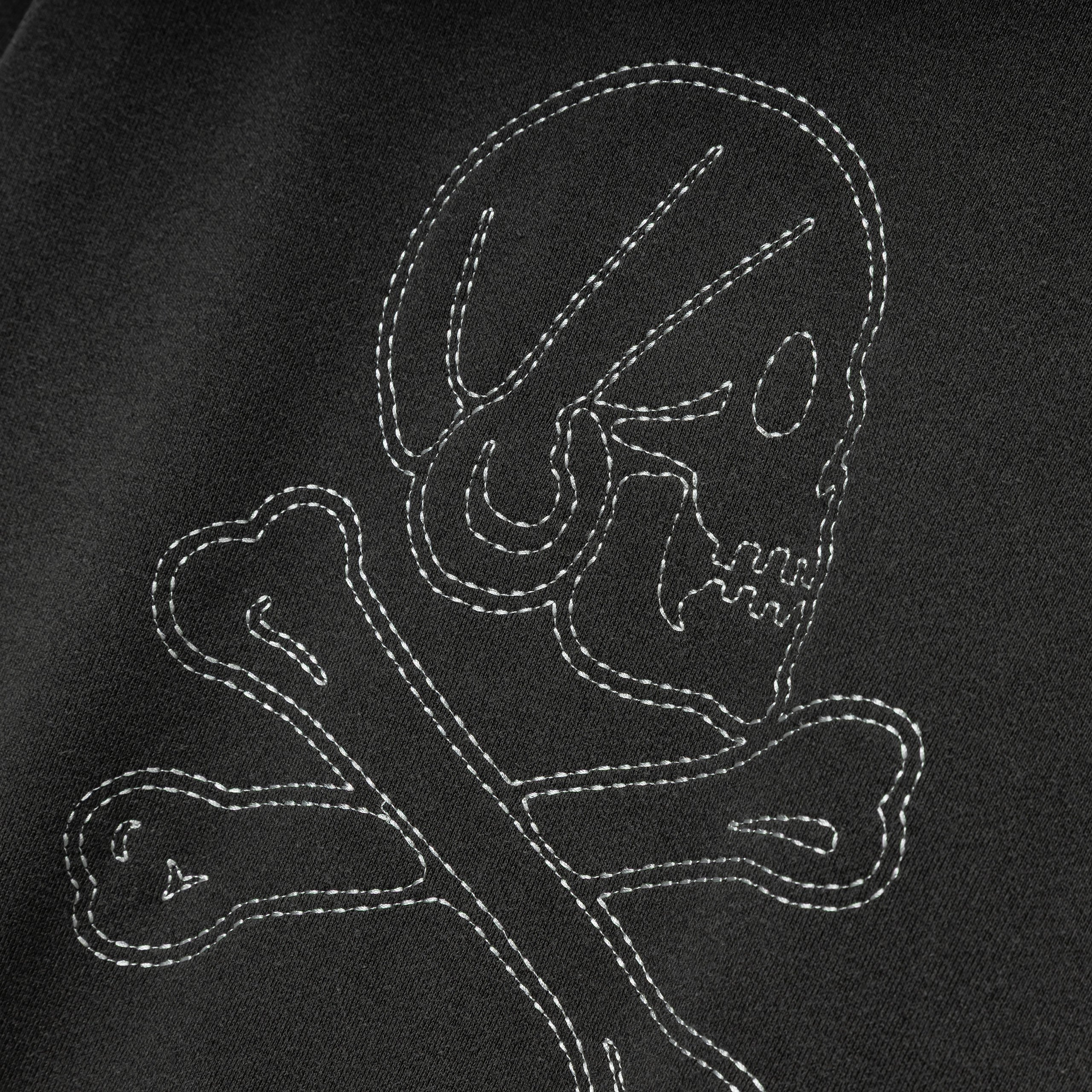 Pigment Dyed Sweat Shirt | Black - Image 3