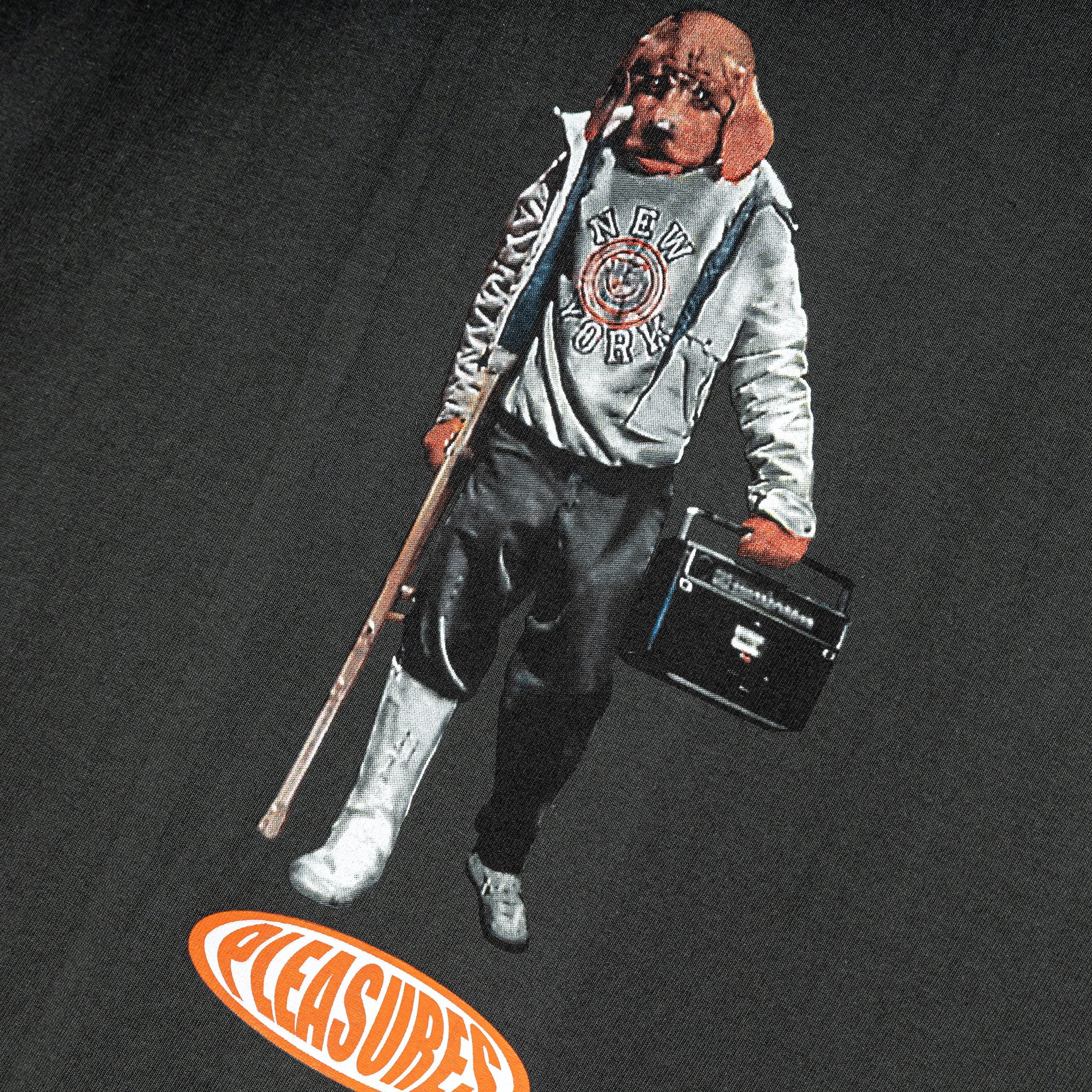 Pleasures x Daft Punk Da Funk Tee | Faded Black - Image 3