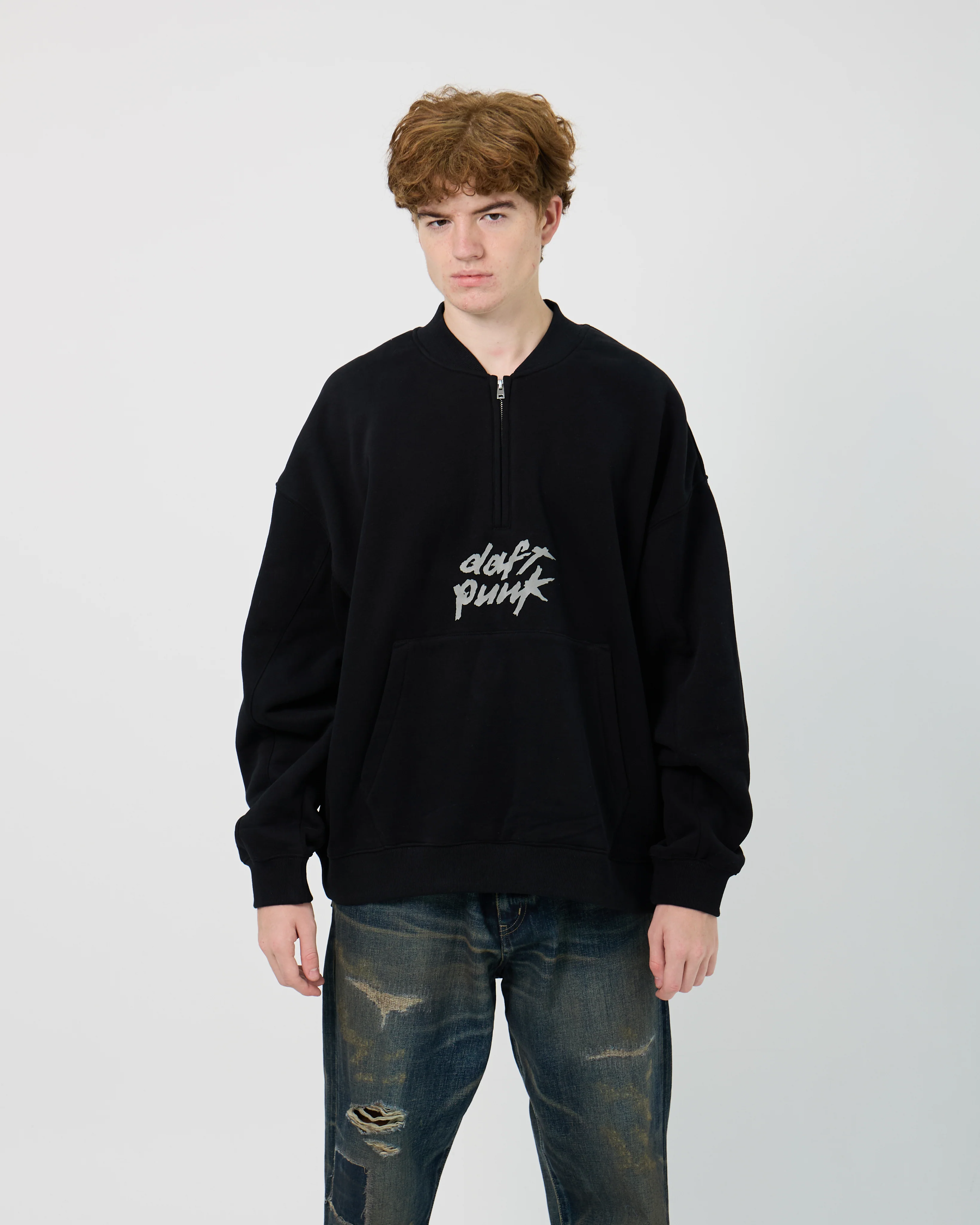 Pleasures x Daft Punk Primetime Quarter Zip | Black - Image 4