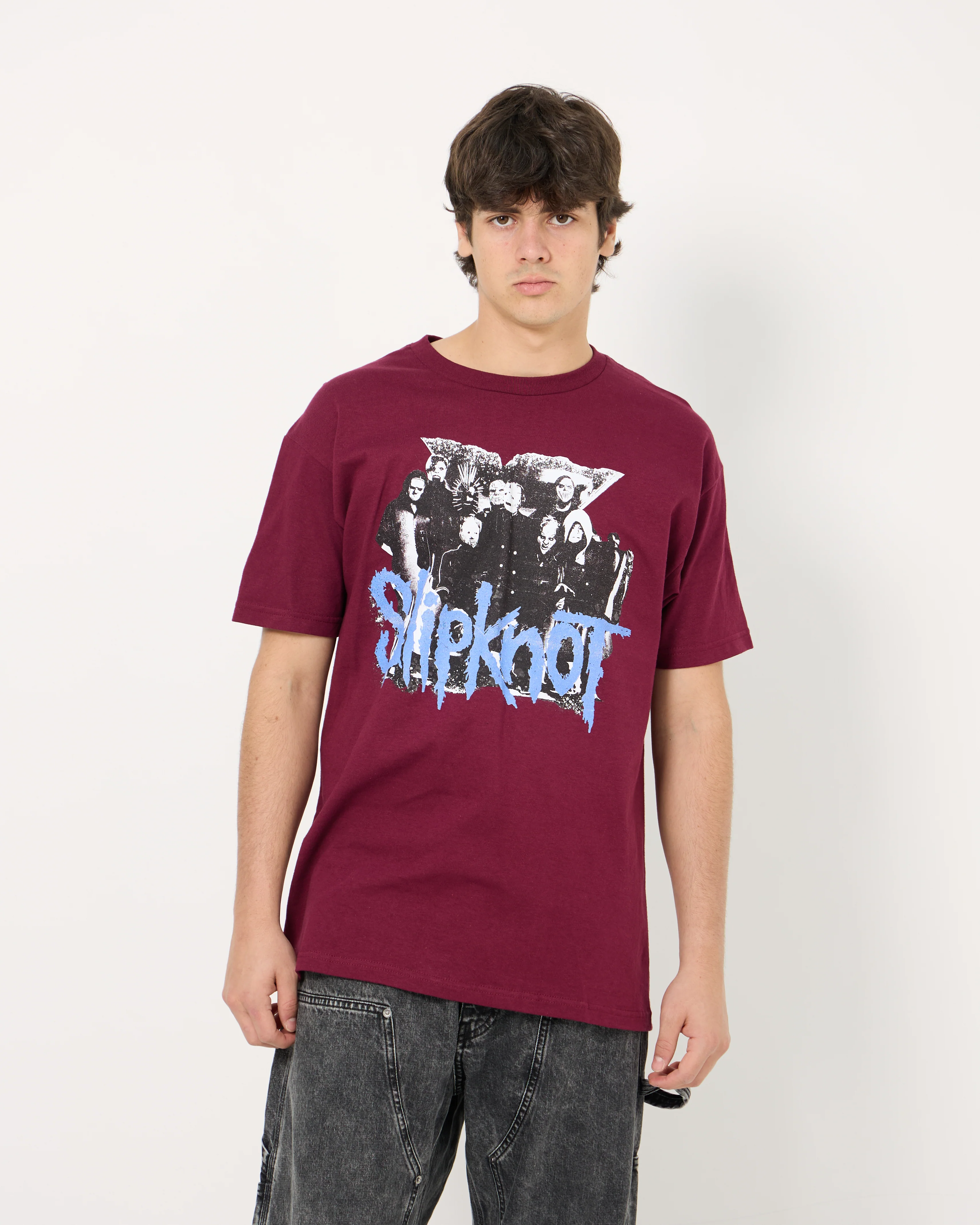 Pleasures x Slipknot Compass Tee | Burgundy - Image 3