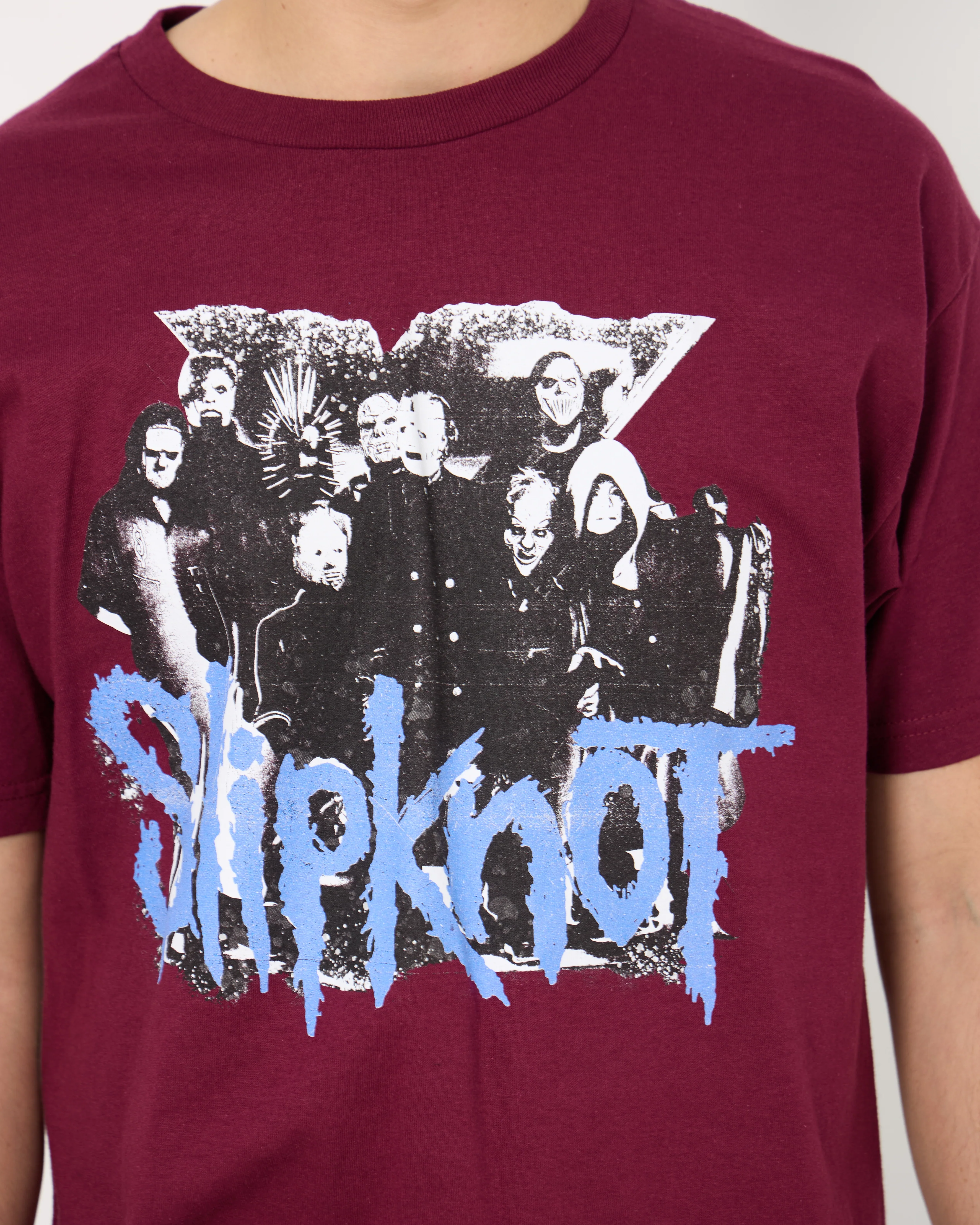 Pleasures x Slipknot Compass Tee | Burgundy - Image 5