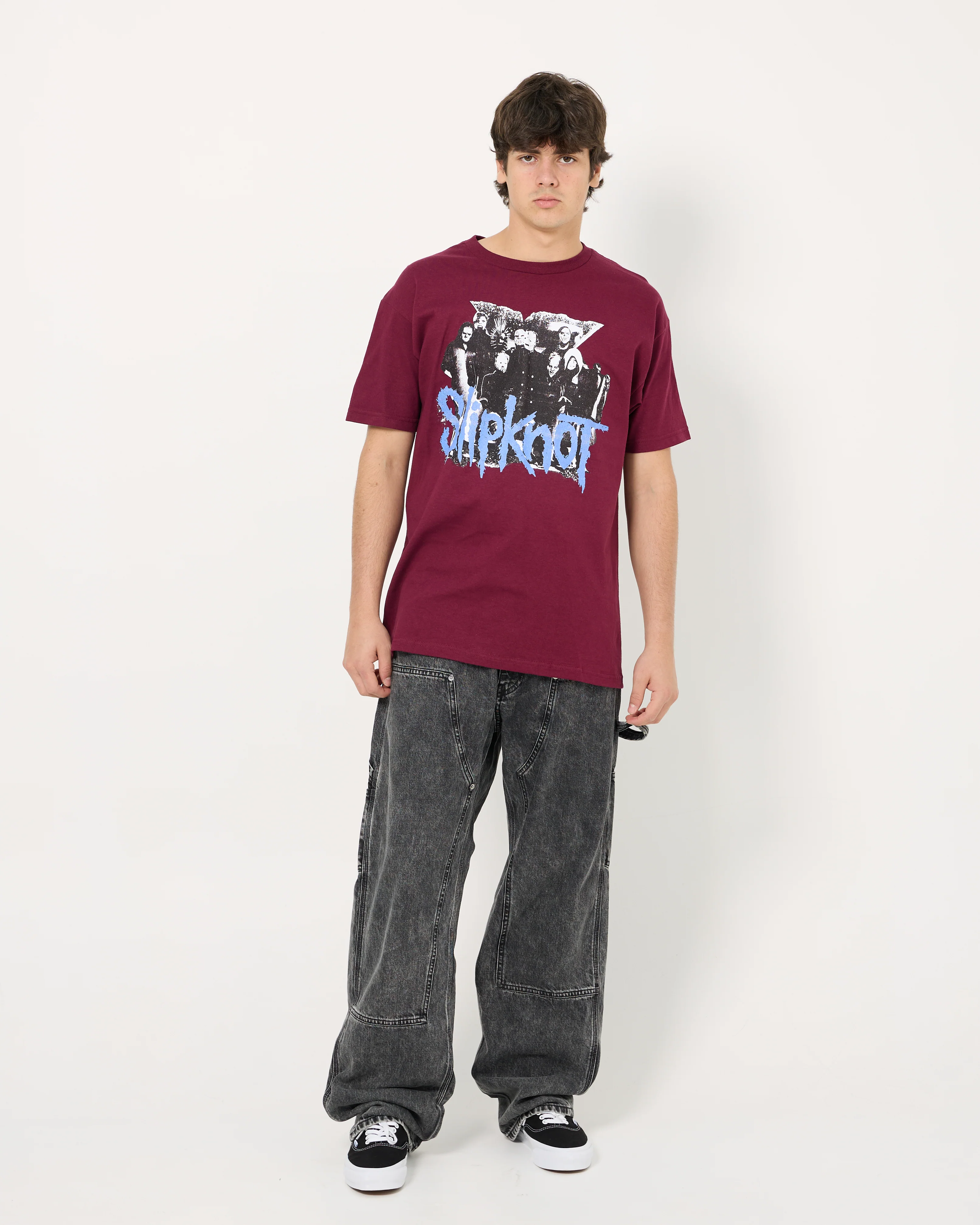 Pleasures x Slipknot Compass Tee | Burgundy - Image 6