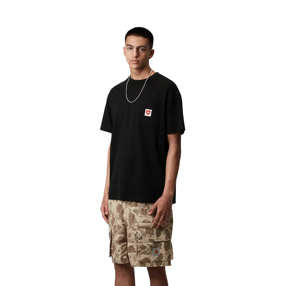 Pocket Heart Tee | Black Red - Image 3