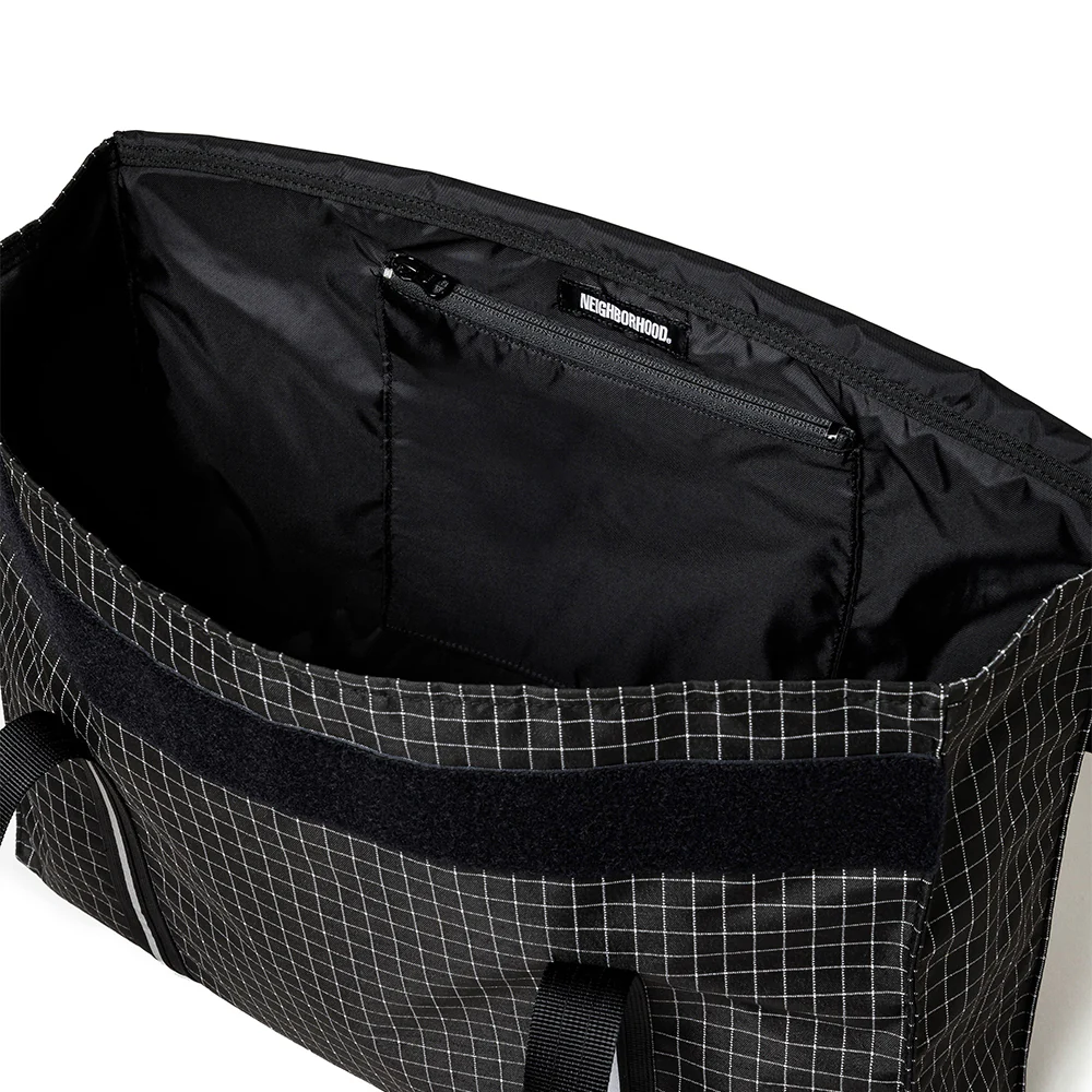 Reflective Flap Tote Bag | Black - Image 5