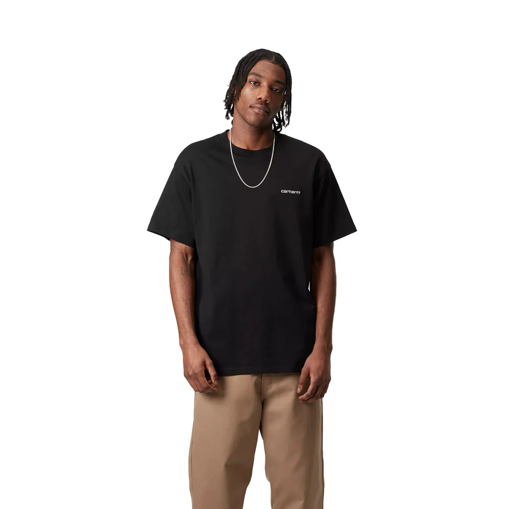 Script Embroidery Tee | Black - Image 3