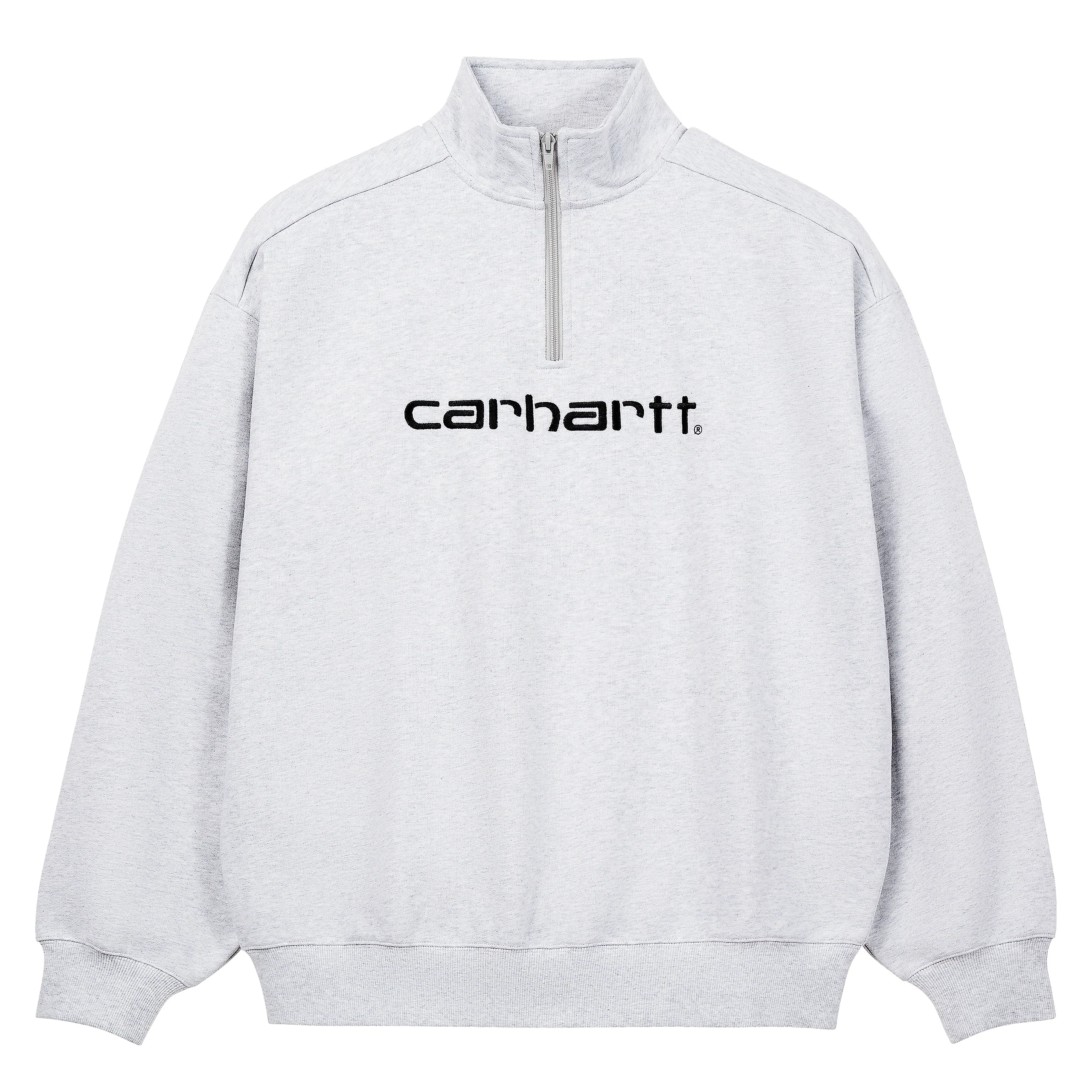 Script Half Zip Sweatshirt | Ash Heather