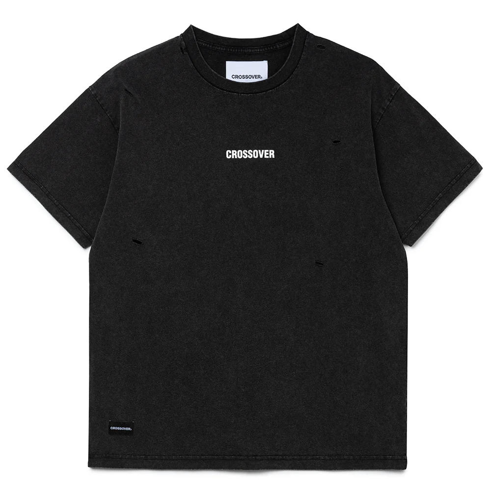 Seasonal Graphic Demand Distress Tee | Black - Image 2