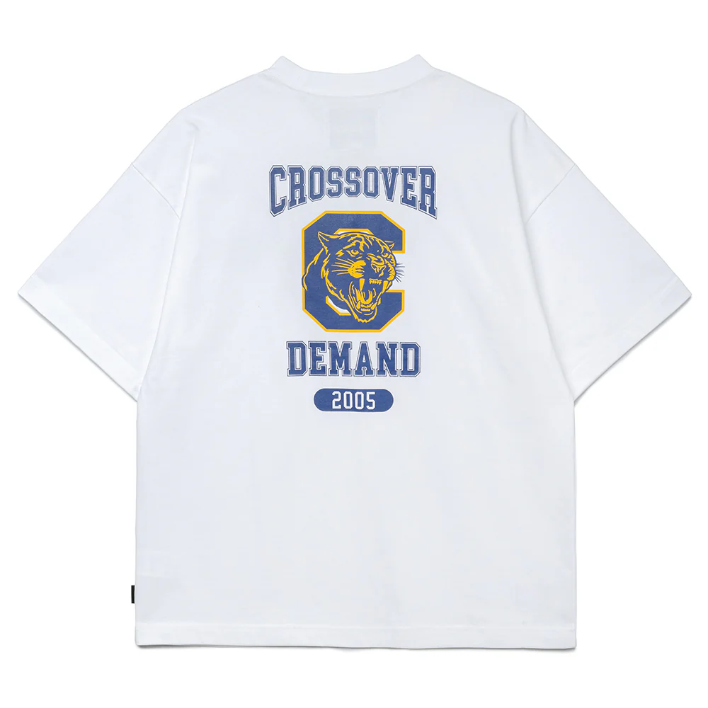 Seasonal Graphic Panther Varsity Tee | White