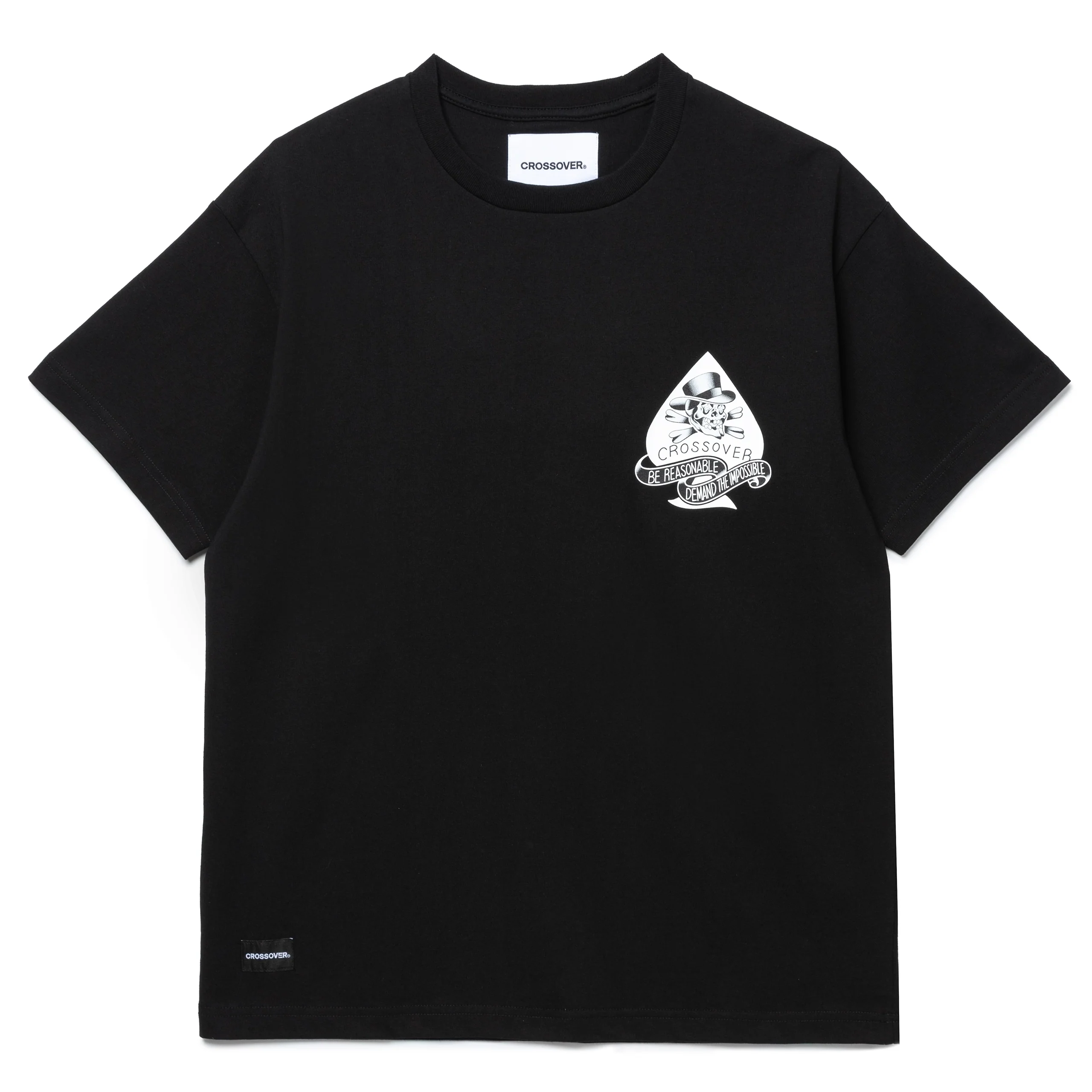 Seasonal Tattoo Spade Skull Tee | Black - Image 2