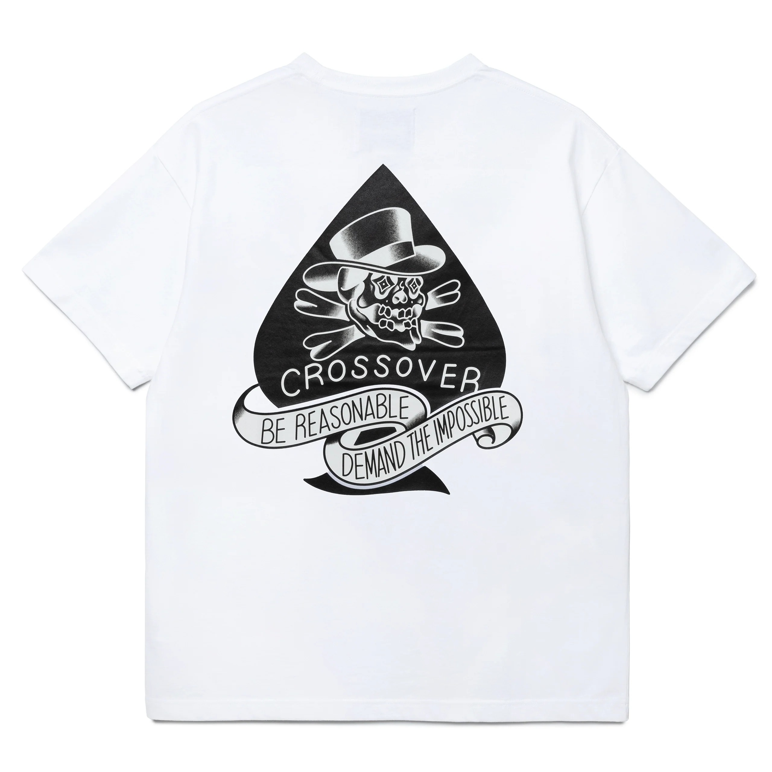 Seasonal Tattoo Spade Skull Tee | White