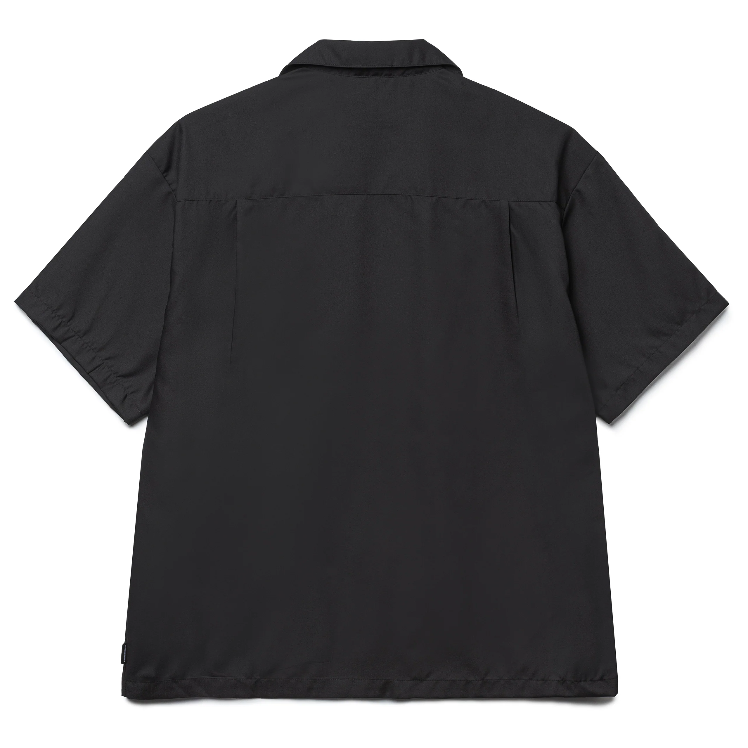 Solid Color Hawaiian Shirt | Black - Image 2