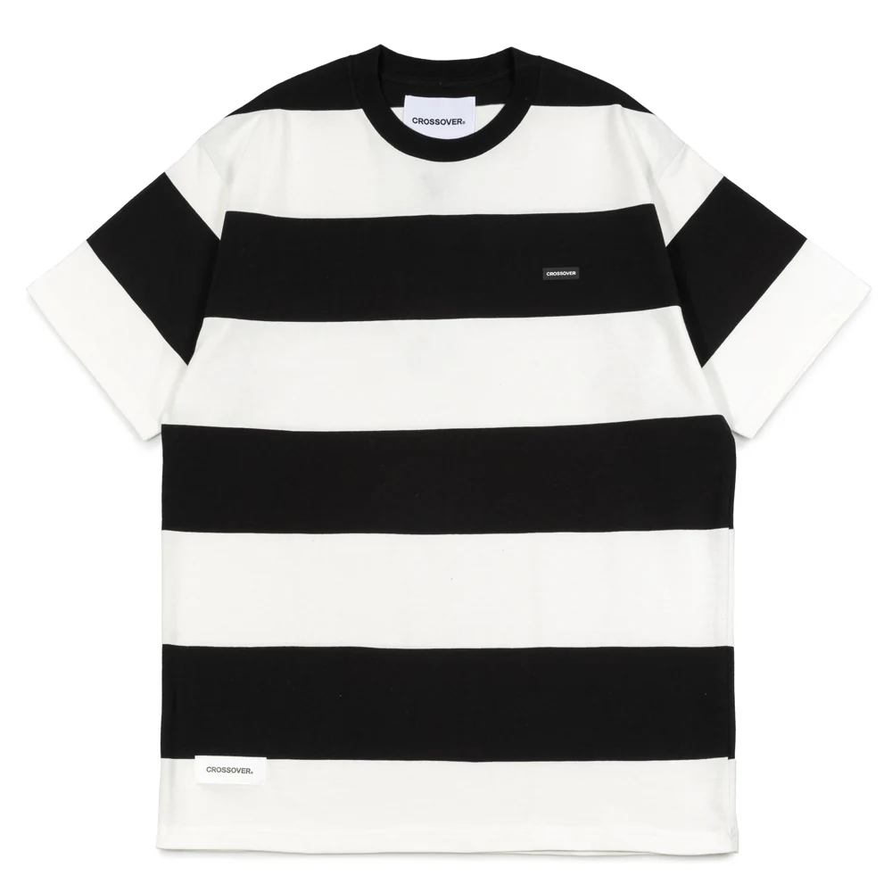 Stamp Stripe 2.0 Tee | Black White