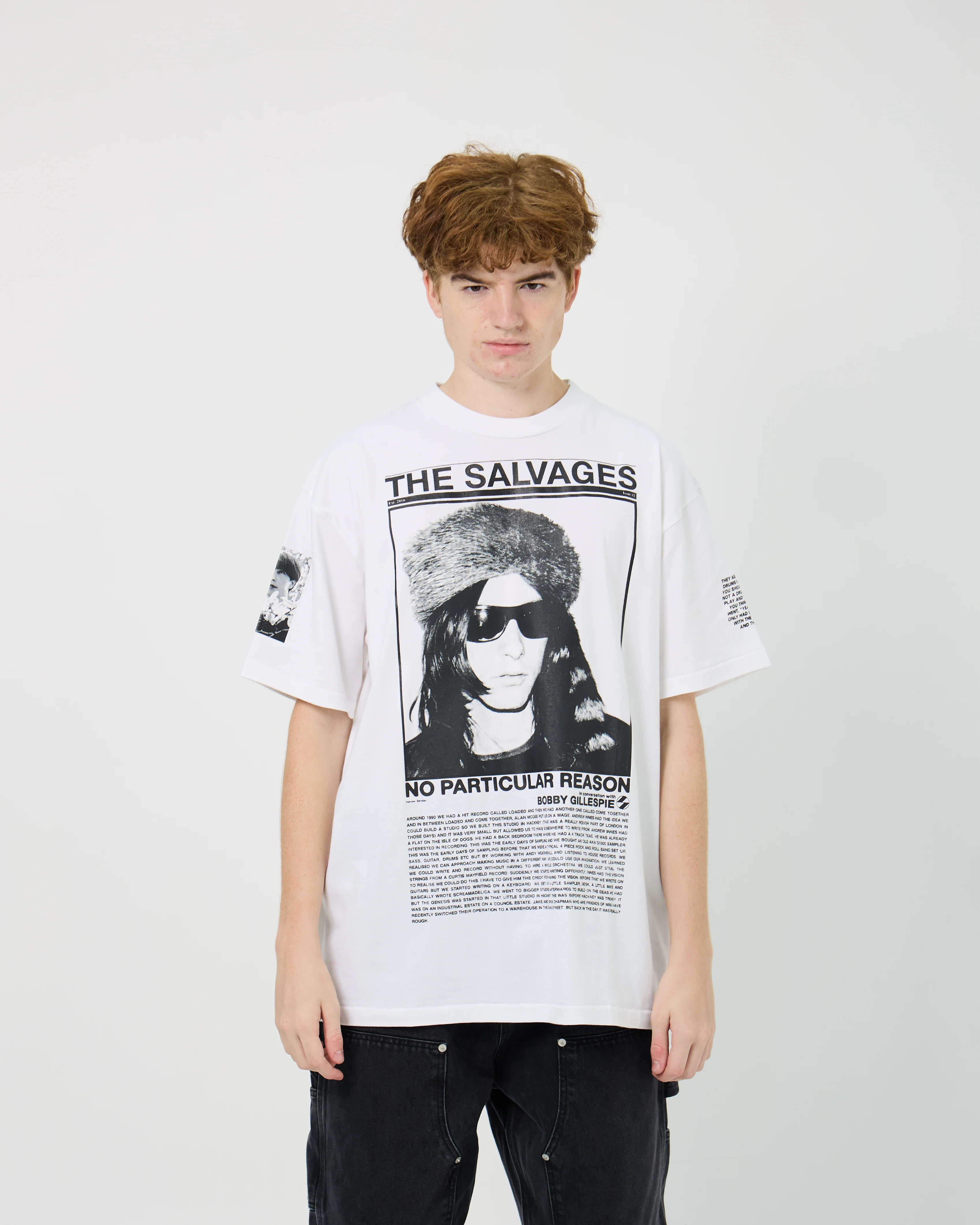 The Salvages x Bobby Gillespie No Particular Reason Tee | White - Image 4