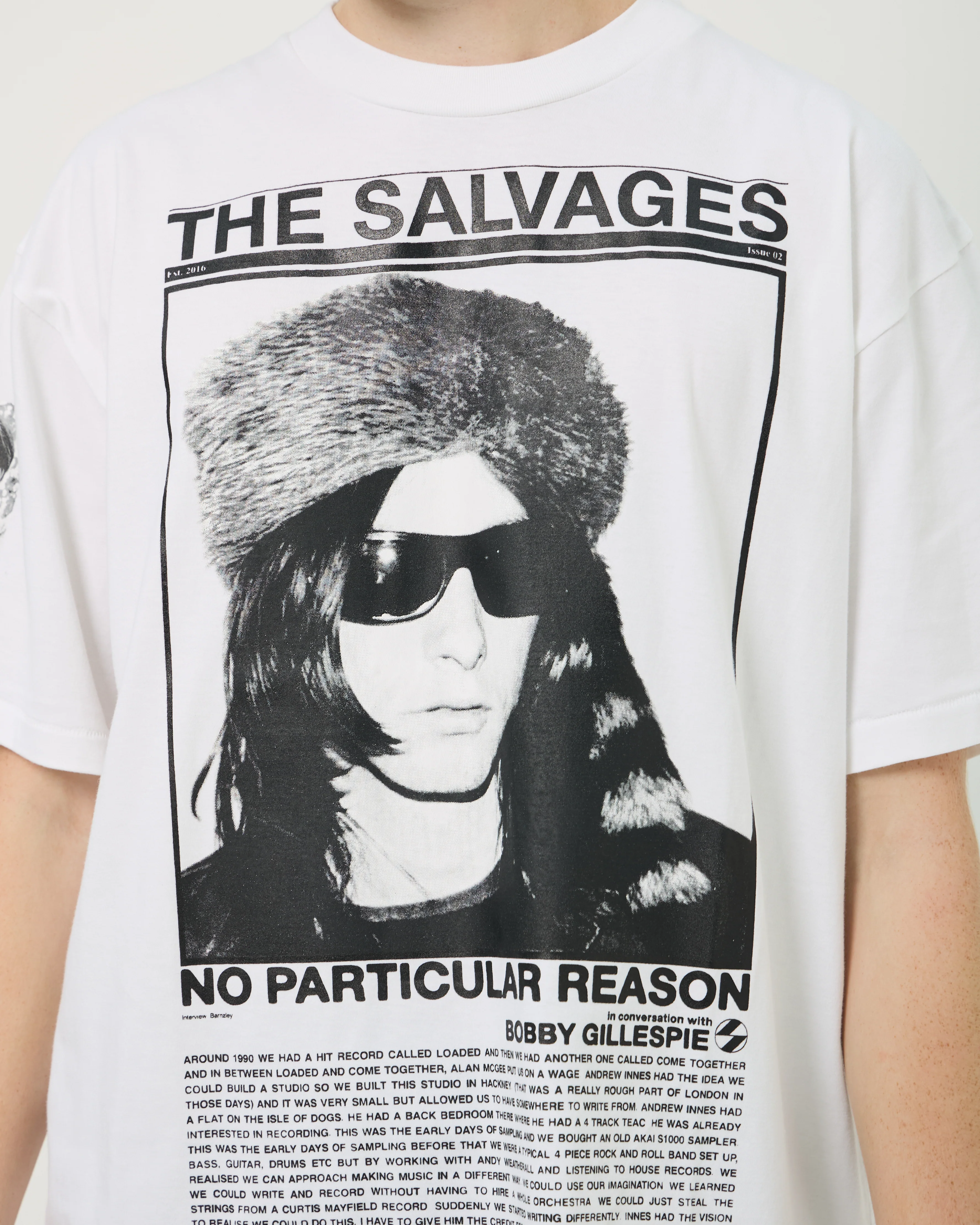The Salvages x Bobby Gillespie No Particular Reason Tee | White - Image 6