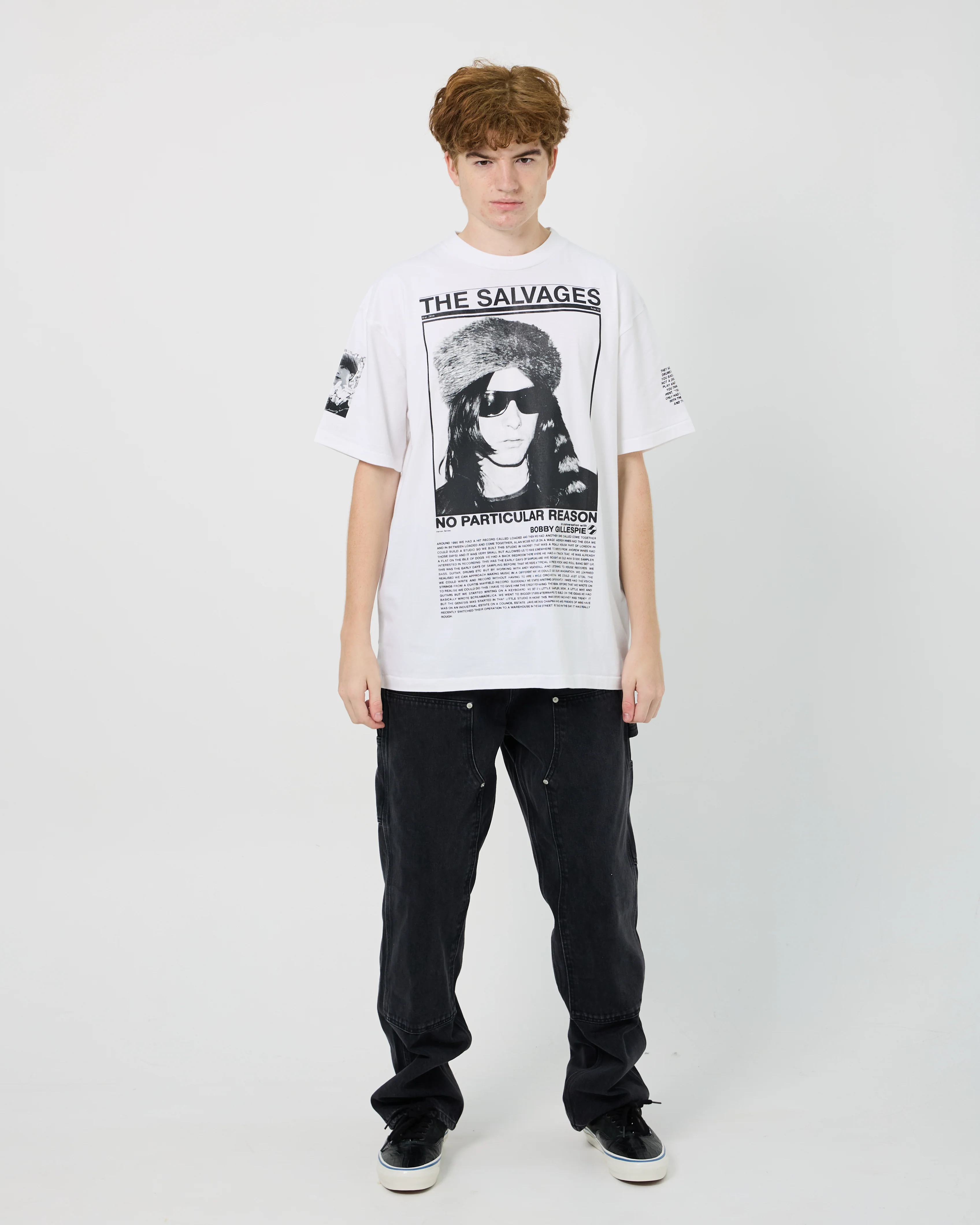 The Salvages x Bobby Gillespie No Particular Reason Tee | White - Image 7