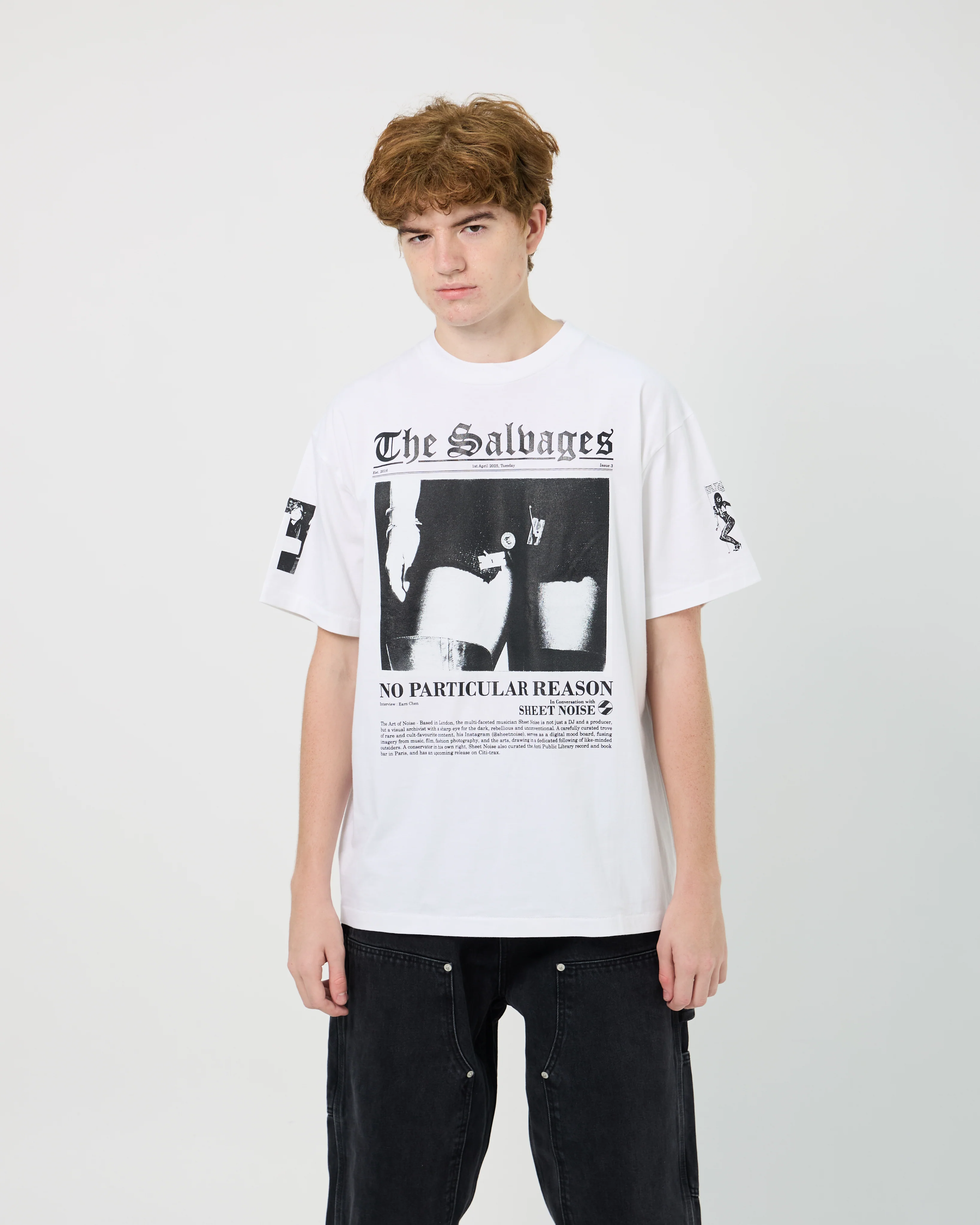 The Salvages x Sheet Noise No Particular Reason Tee | White - Image 4