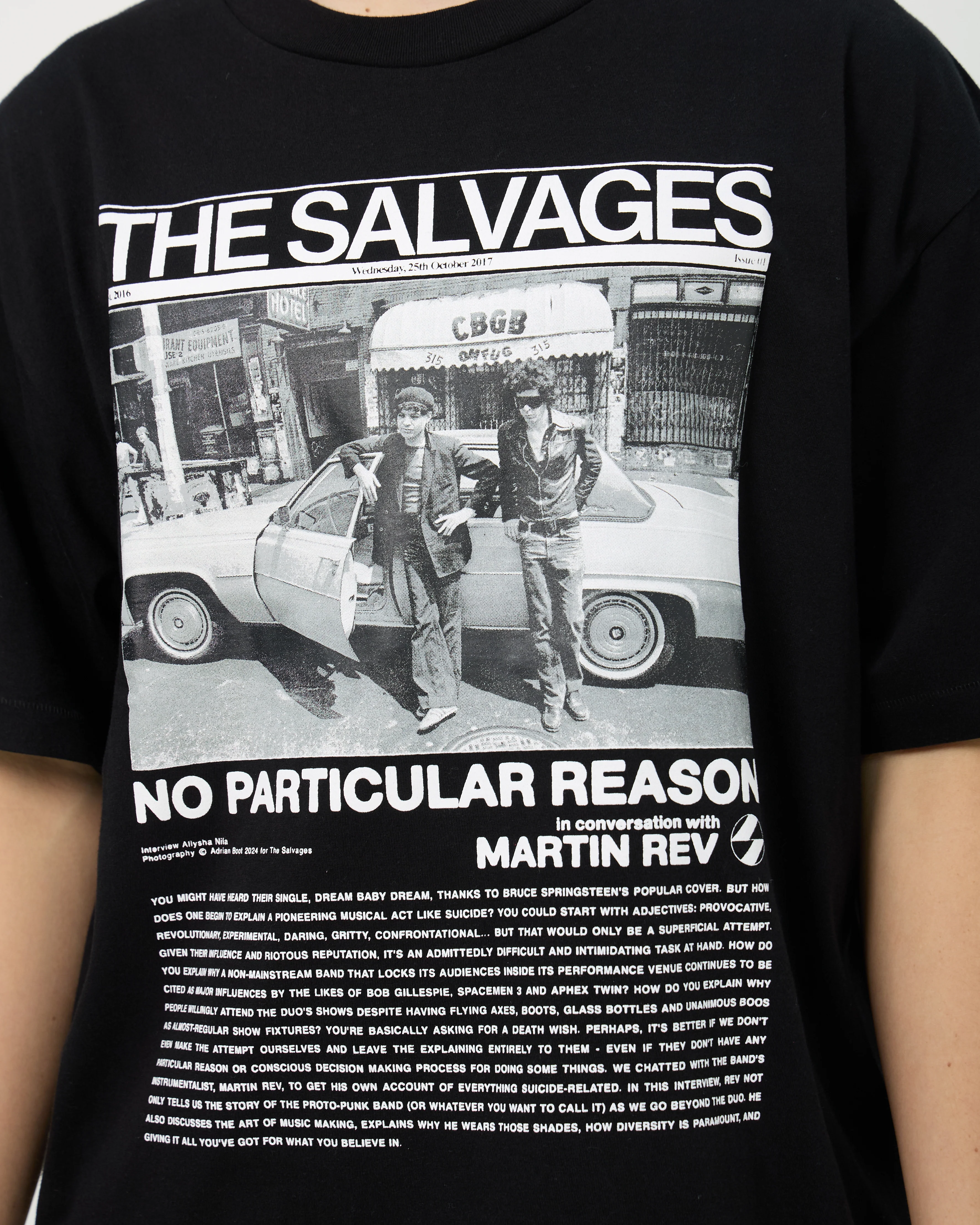 The Salvages x Suicide No Particular Reason Tee | Black - Image 6