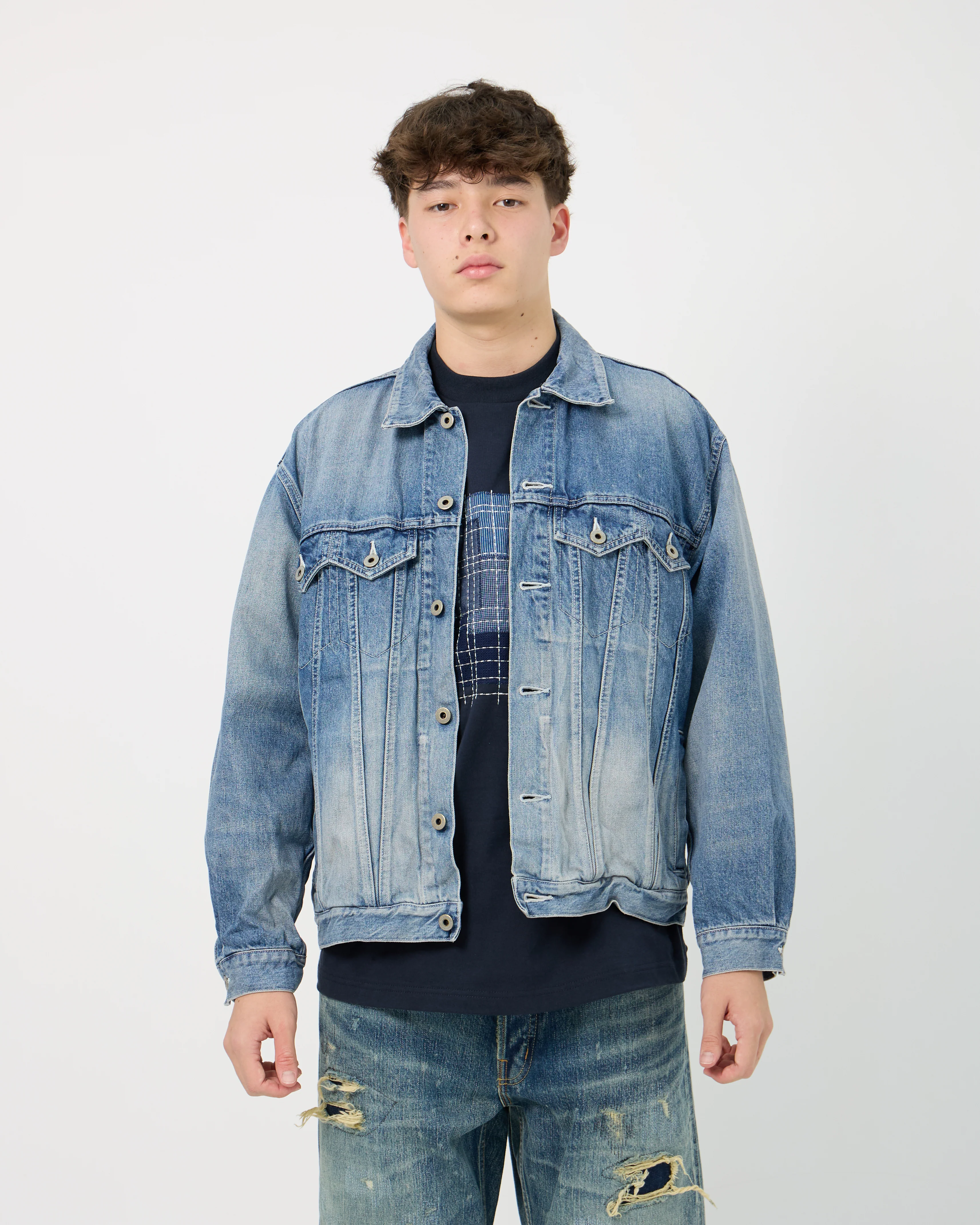 Third Third Jacket 3YR Wash | Indigo - Image 4