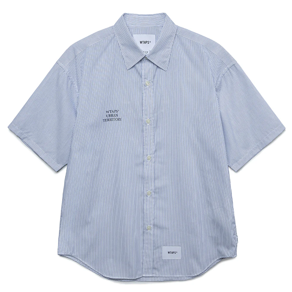 TXT 01 / SS / CTPL. Broadcloth. Textile | Blue