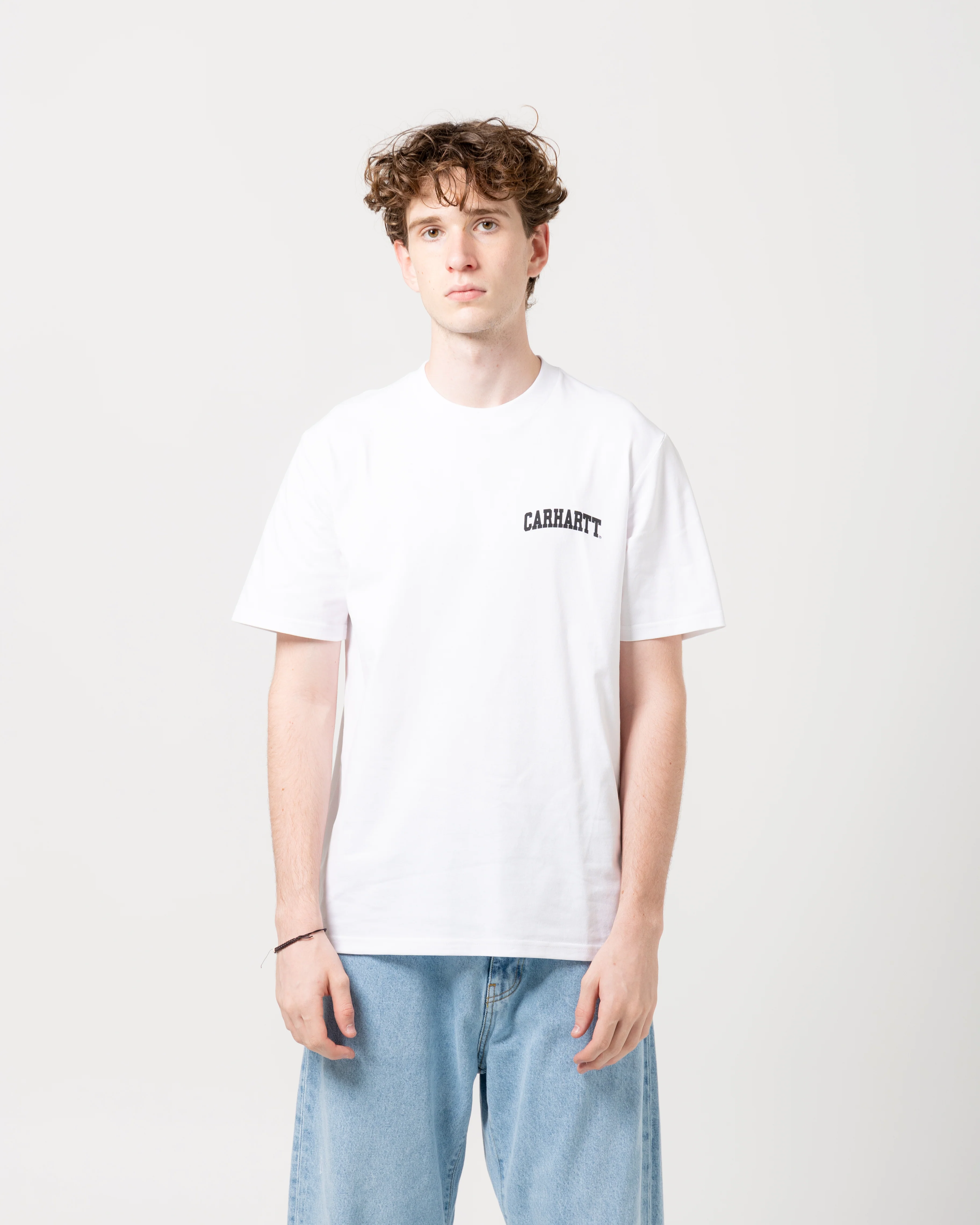 University Script Tee | White - Image 4