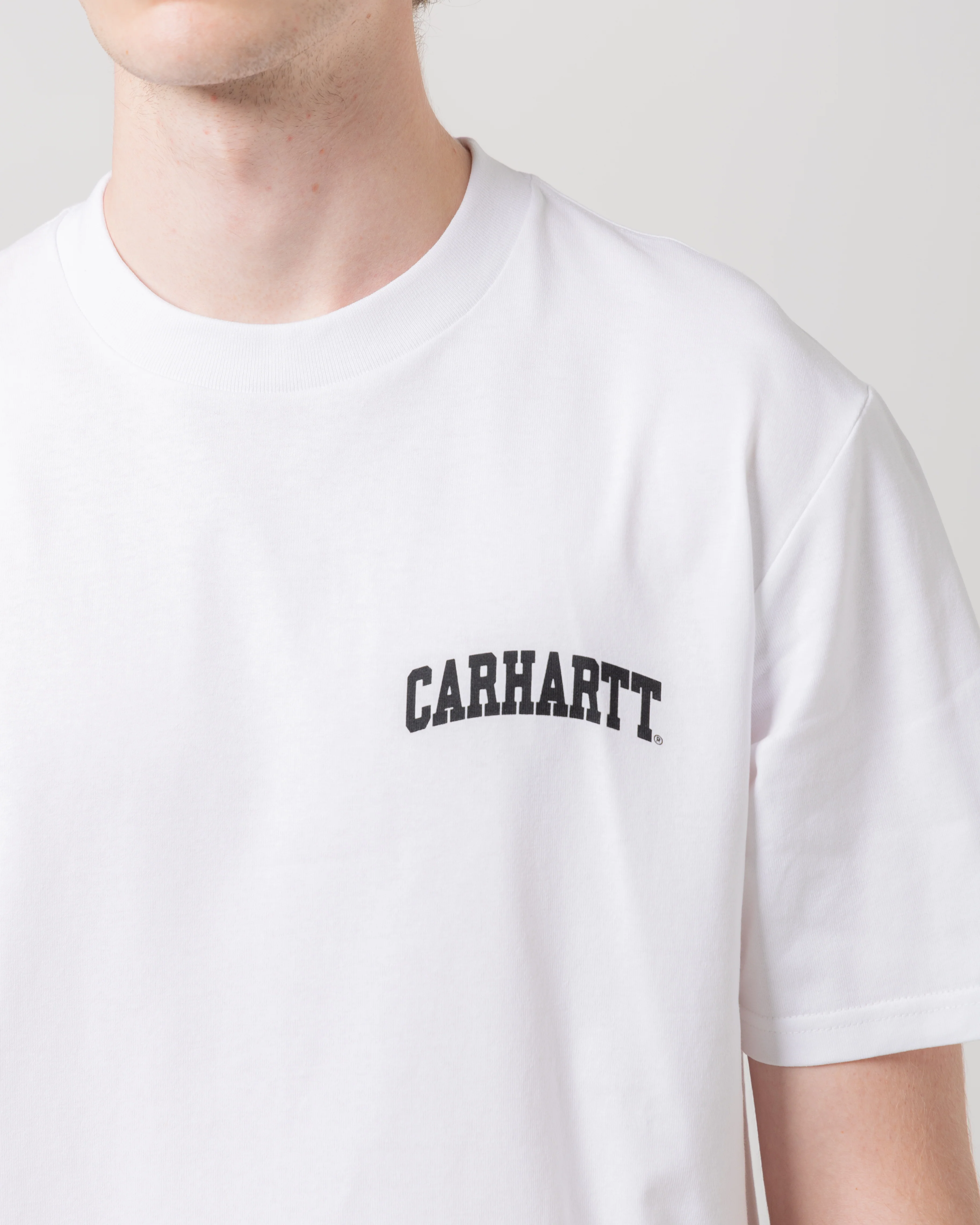University Script Tee | White - Image 5