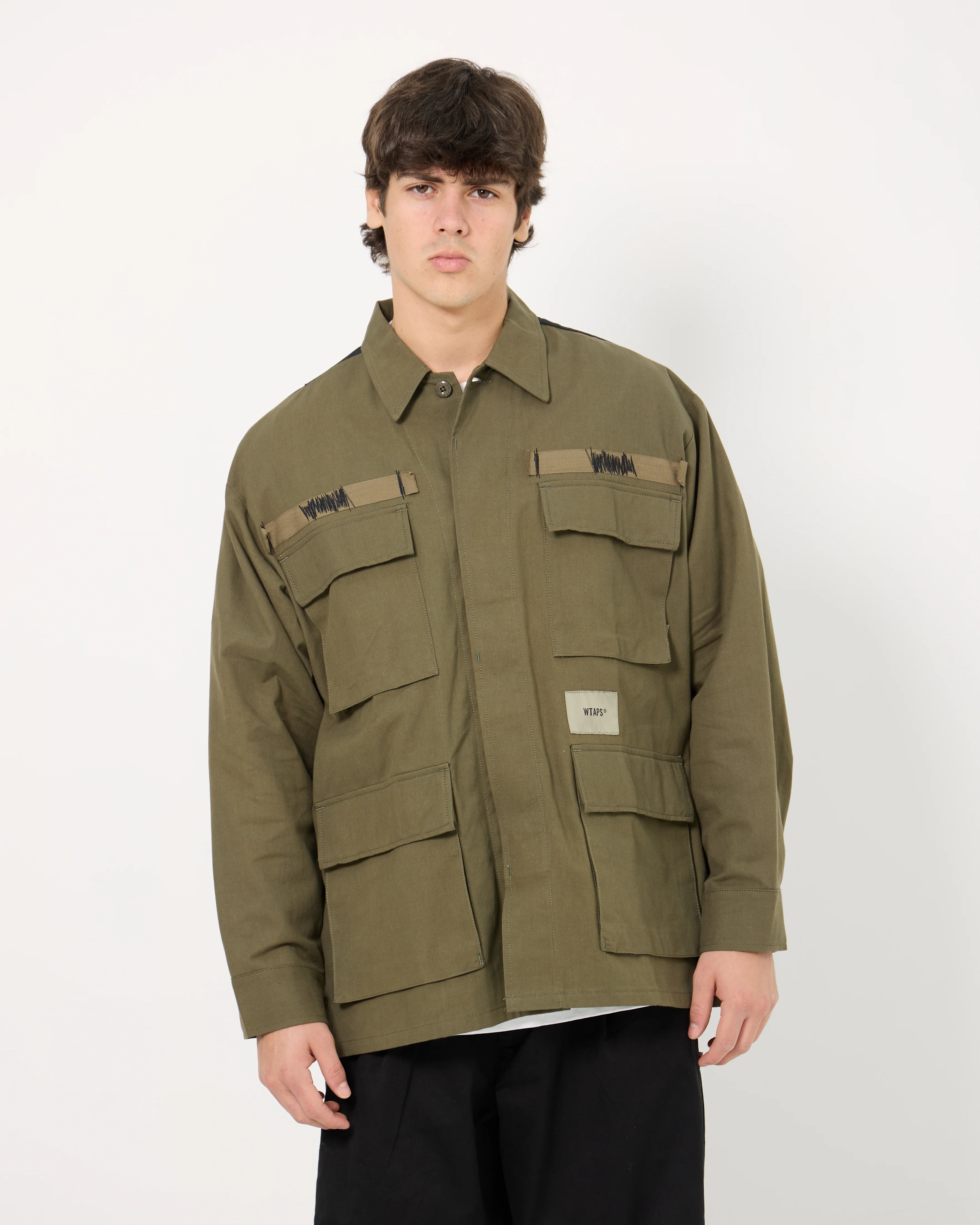 Veiny / LS / Cotton. Twill | Olive Drab - Image 4