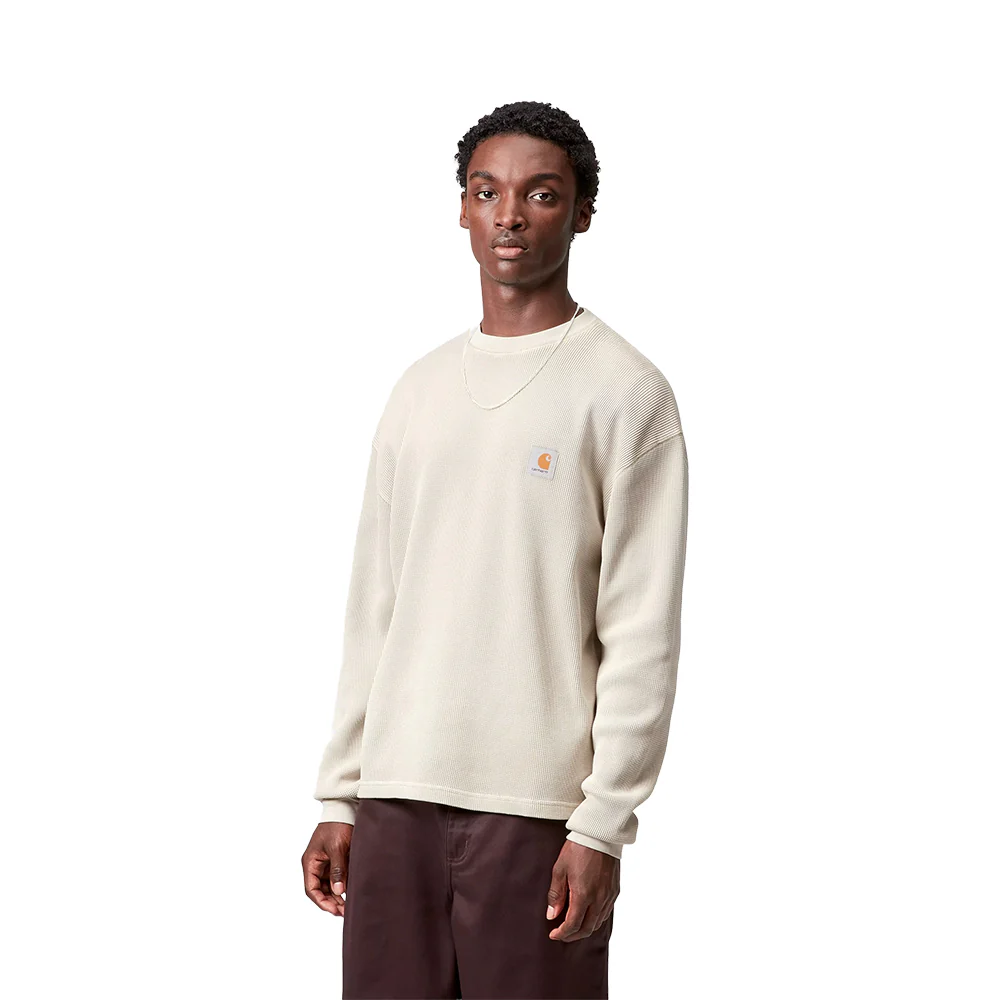 Vista Waffle L/S Tee | Fleur De Sel (Garment dyed) - Image 3