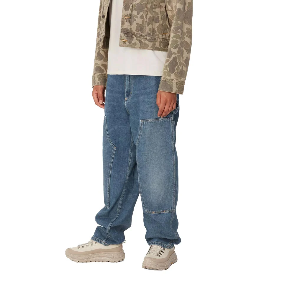 W' Brandon Double Knee Pant | Blue (dark used wash) - Image 5