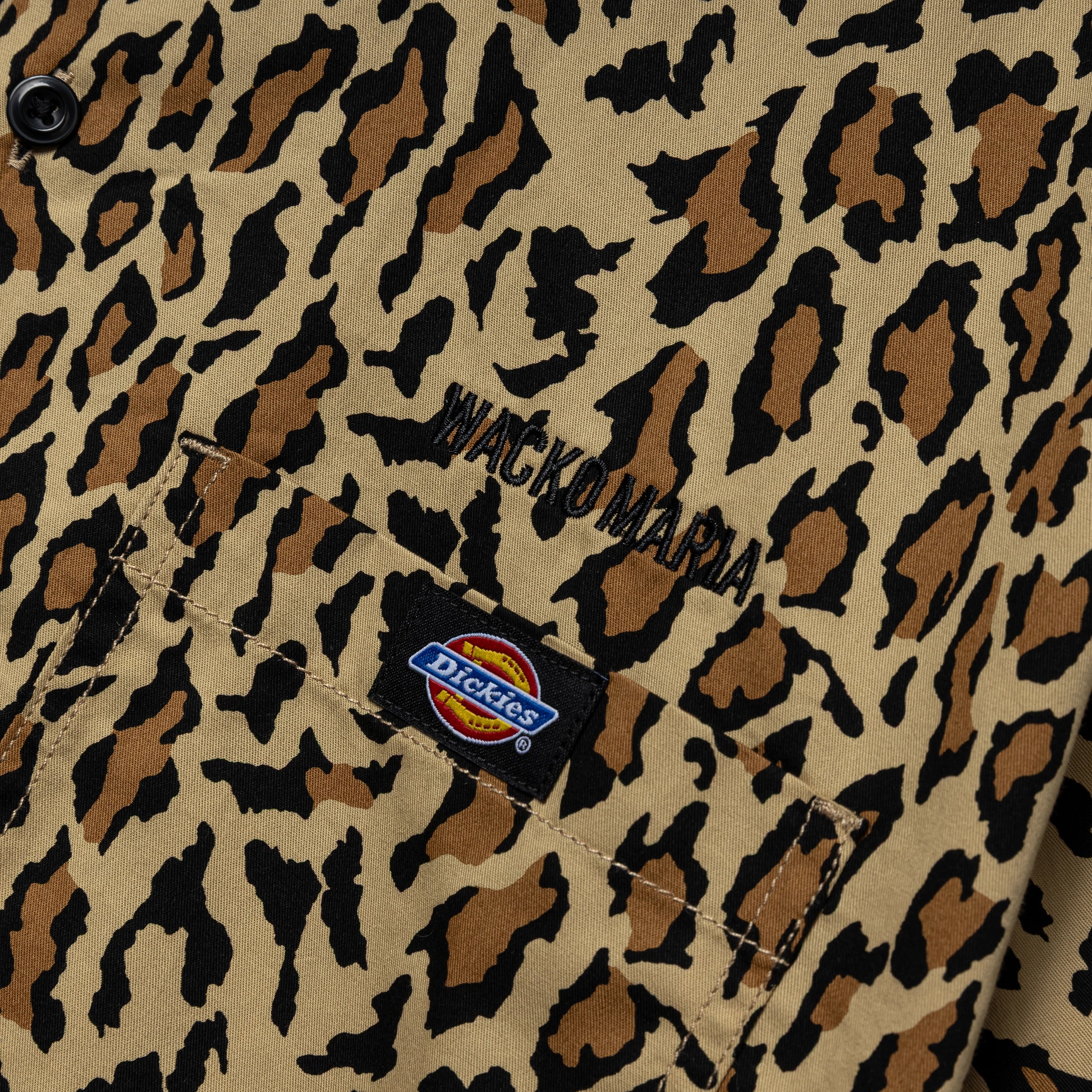 Wacko Maria x Dickies Work Shirt (Type-2) | Leopard Print - Image 3