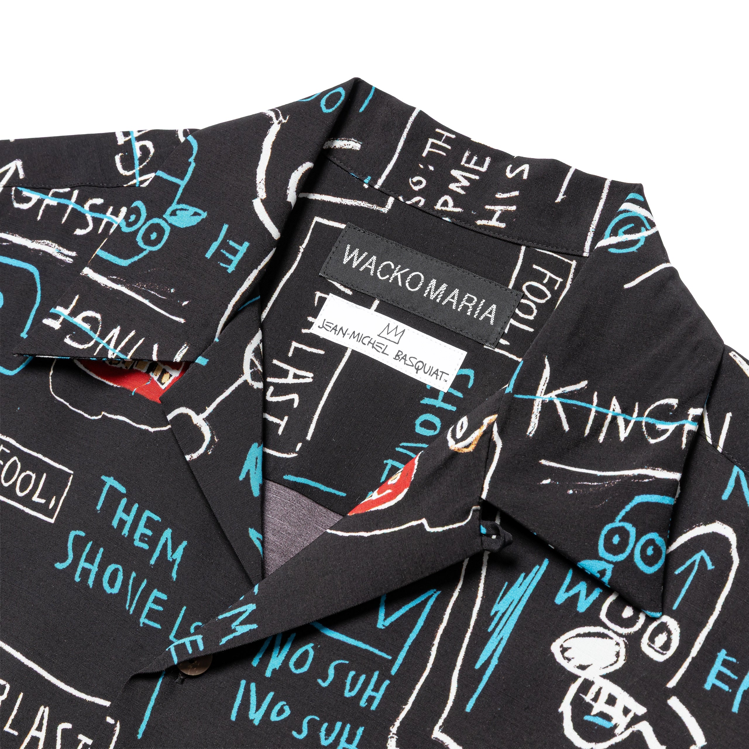Wacko Maria x Jean-Michel Basquiat Hawaiian Shirt (Type-1) | Black - Image 3