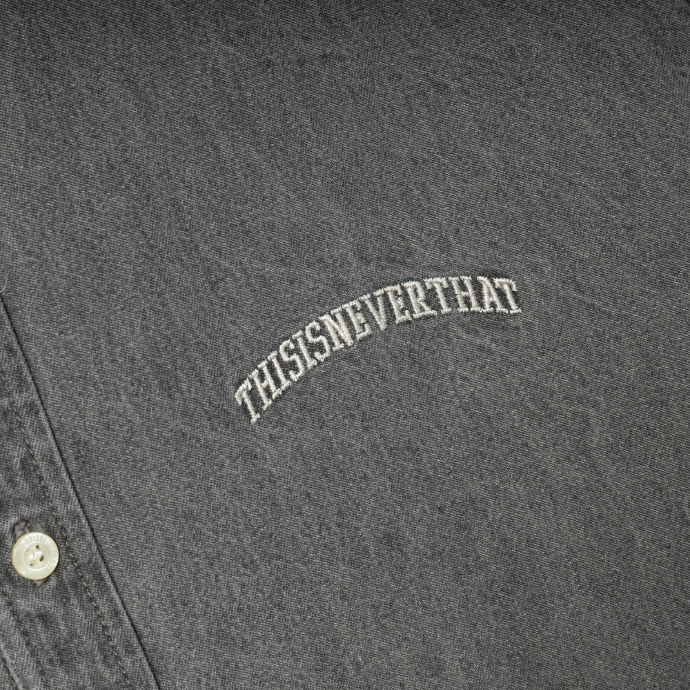 Washed Denim L/S Shirt | Grey - Image 3