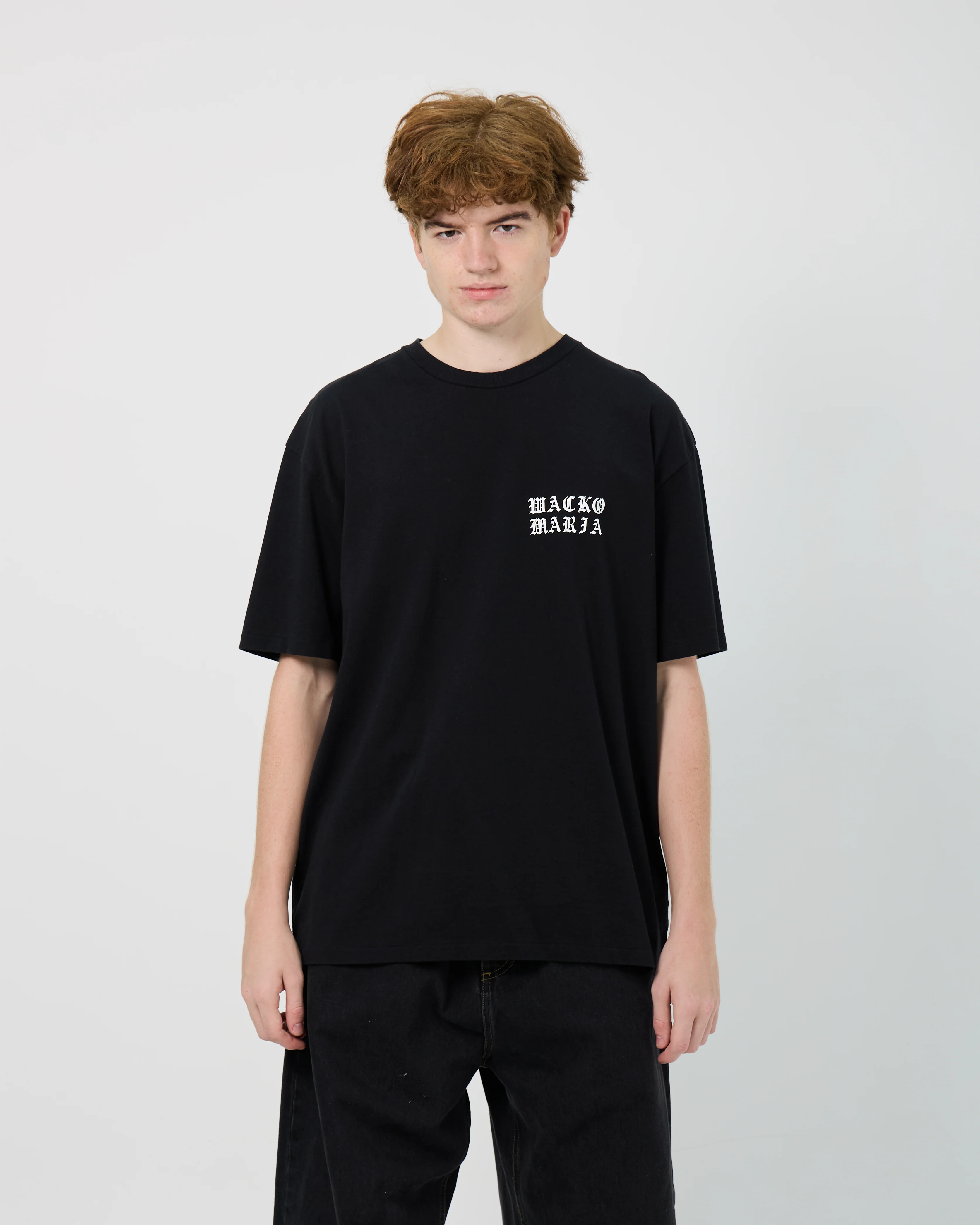 Washed Heavy Weight Crewneck Type-4 Tee | Black - Image 4