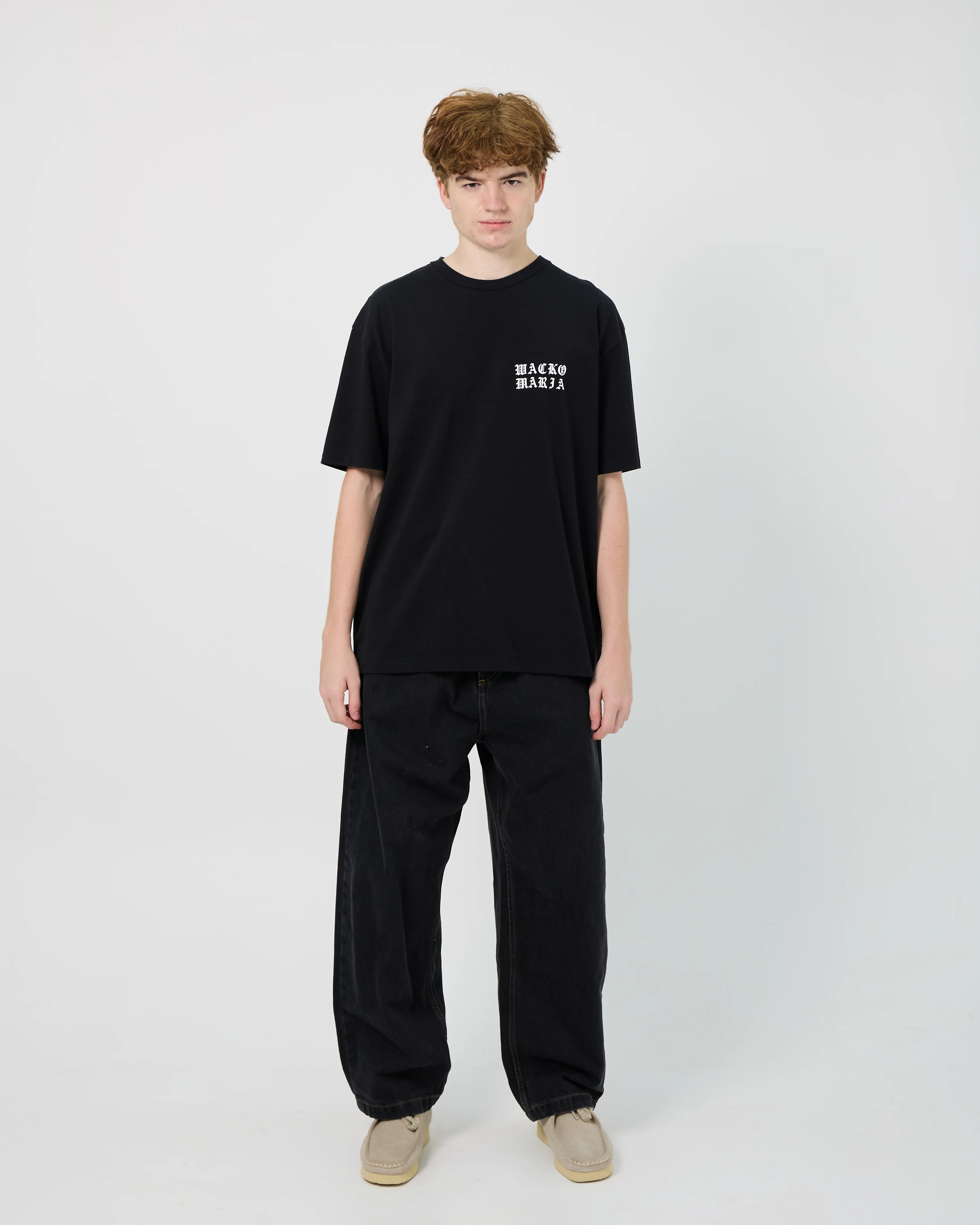 Washed Heavy Weight Crewneck Type-4 Tee | Black - Image 7